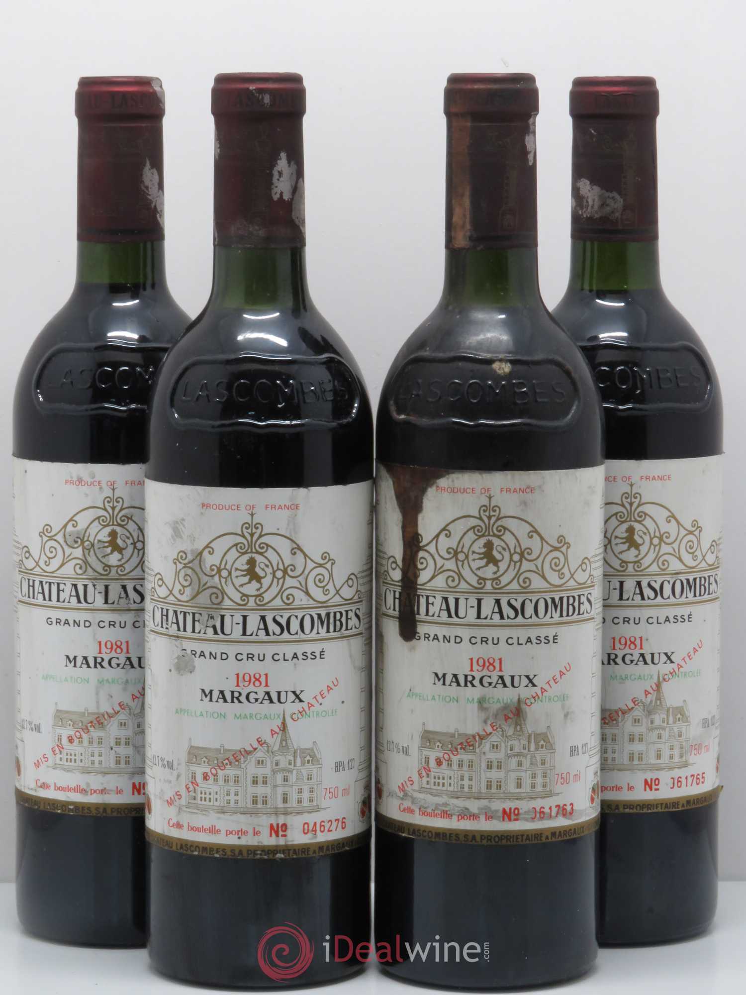 Château Lascombes 2ème Grand Cru Classé 1981 - Lot de 4 bouteilles - 0