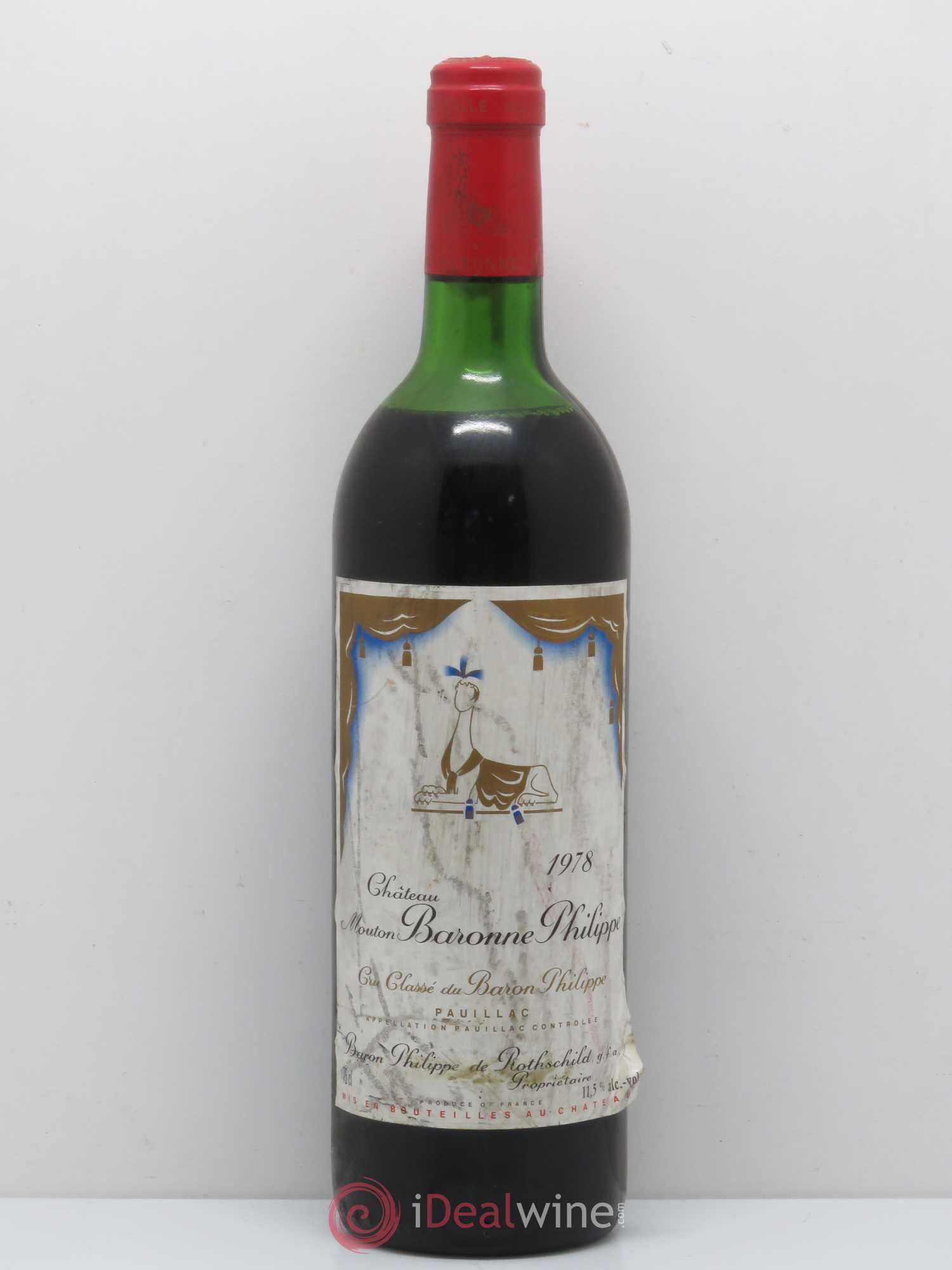 Château d' Armailhac - Mouton Baron(ne) Philippe 5ème Grand Cru Classé 1978 - Lot of 1 bottle - 0