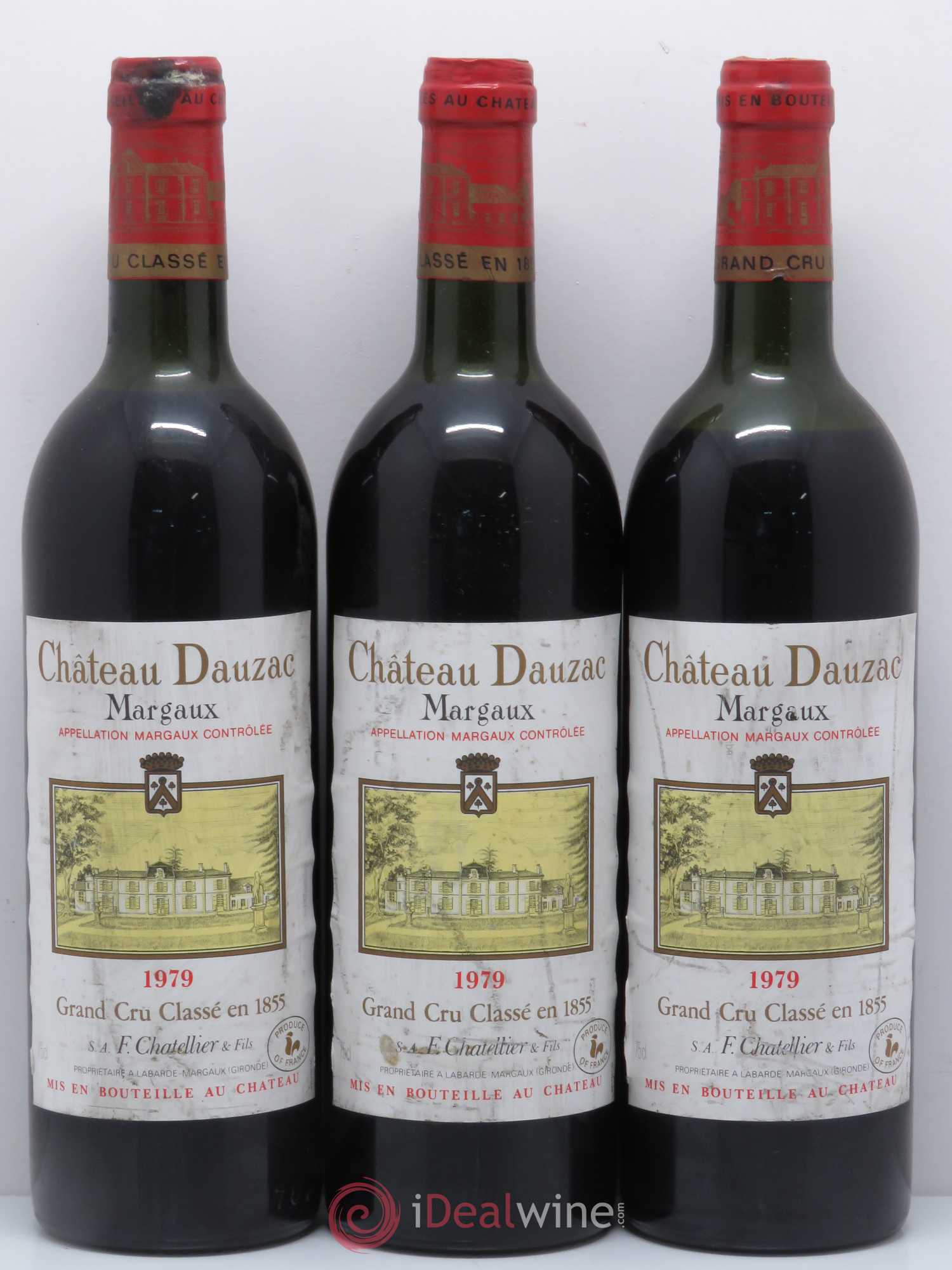 Château Dauzac 5ème Grand Cru Classé 1979 - Lot de 3 bouteilles - 0