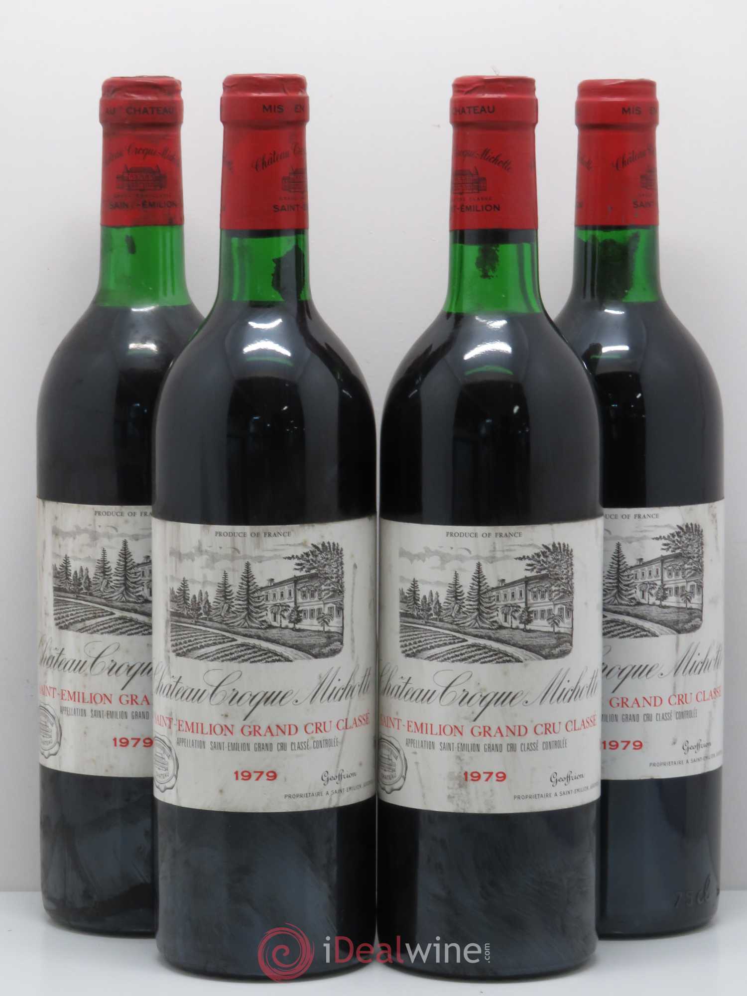 Château Croque Michotte 1979 - Lot de 4 bouteilles - 0