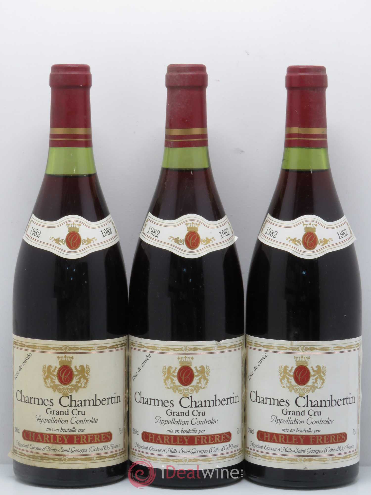 Charmes-Chambertin Grand Cru Tête de cuvée Charley Freres 1982 - Posten von 3 Flaschen - 0