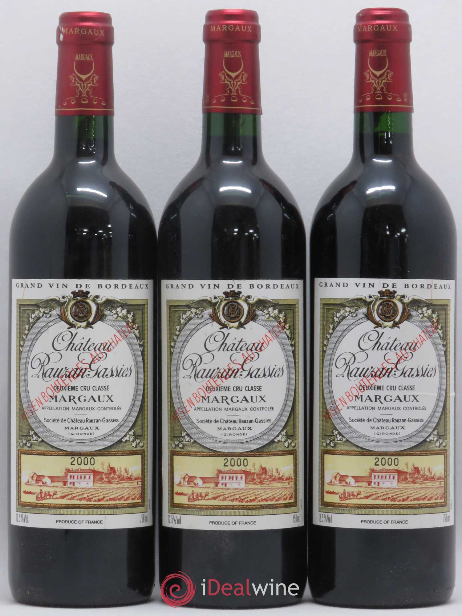 Château Rauzan-Gassies 2ème Grand Cru Classé 2000 - Lot de 6 bouteilles - 2