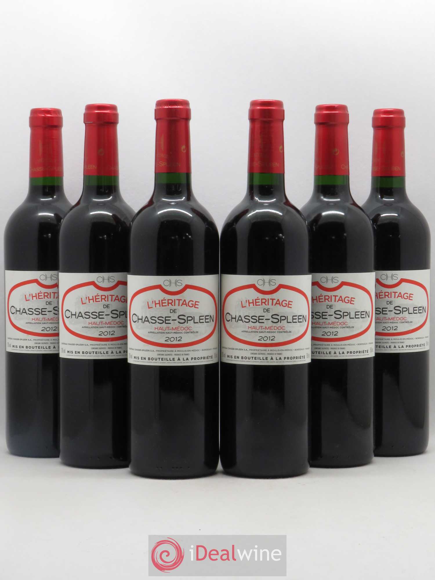 Héritage (Ermitage) de Chasse Spleen 2012 - Lot de 6 bouteilles - 0