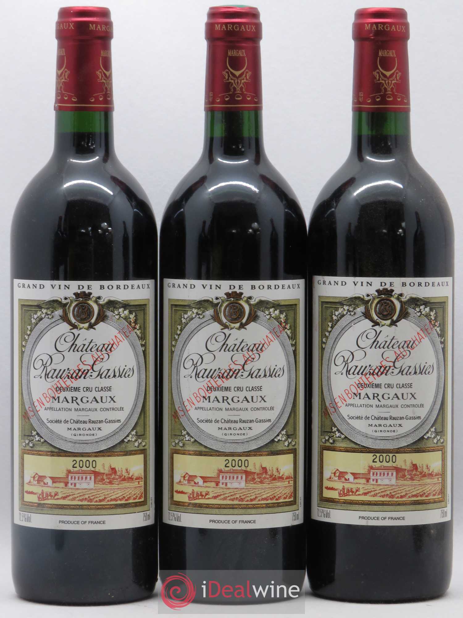 Château Rauzan-Gassies 2ème Grand Cru Classé 2000 - Lot de 6 bouteilles - 2