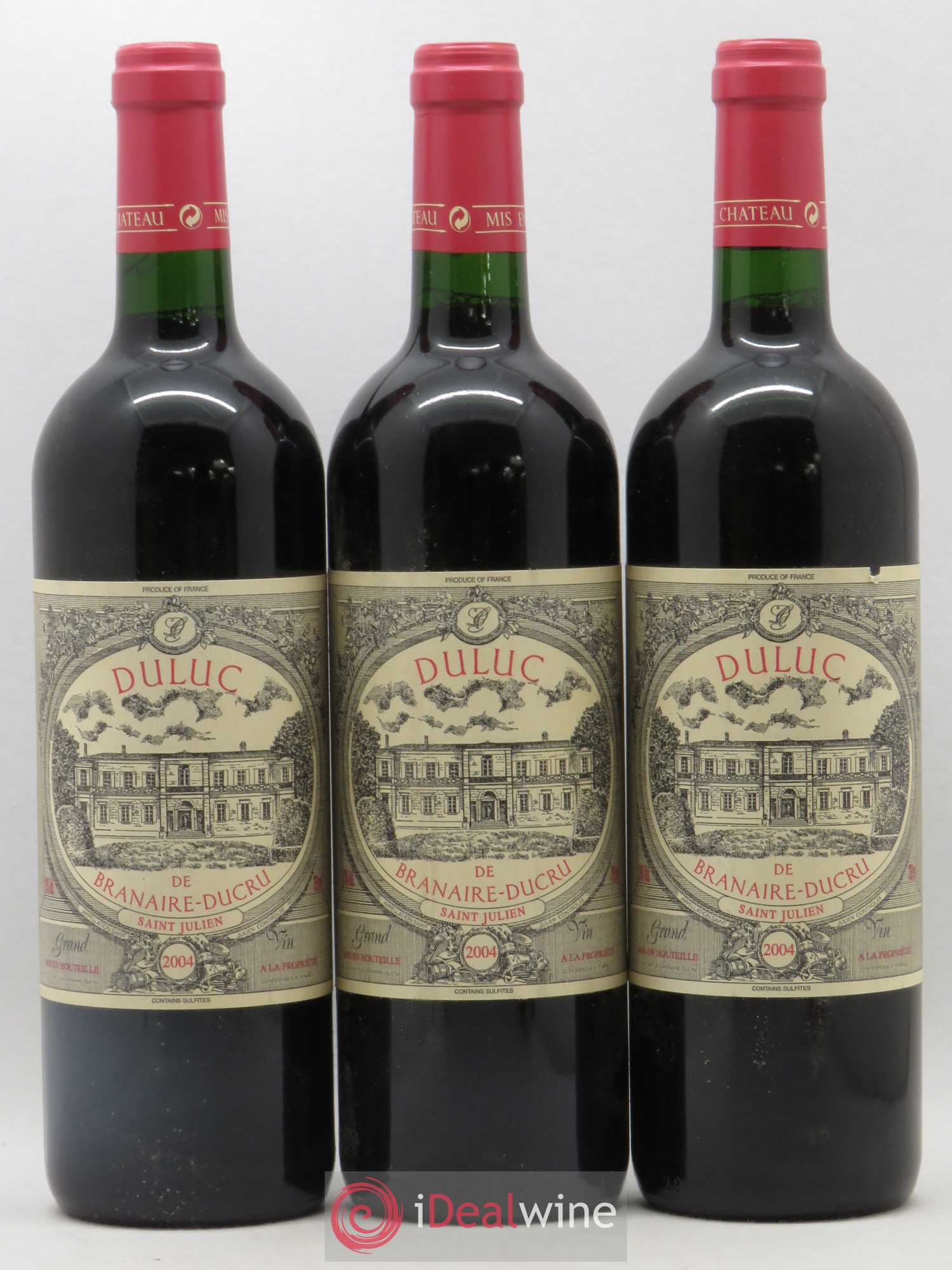 Duluc de Branaire Second Vin 2004 - Lot de 3 bouteilles - 0
