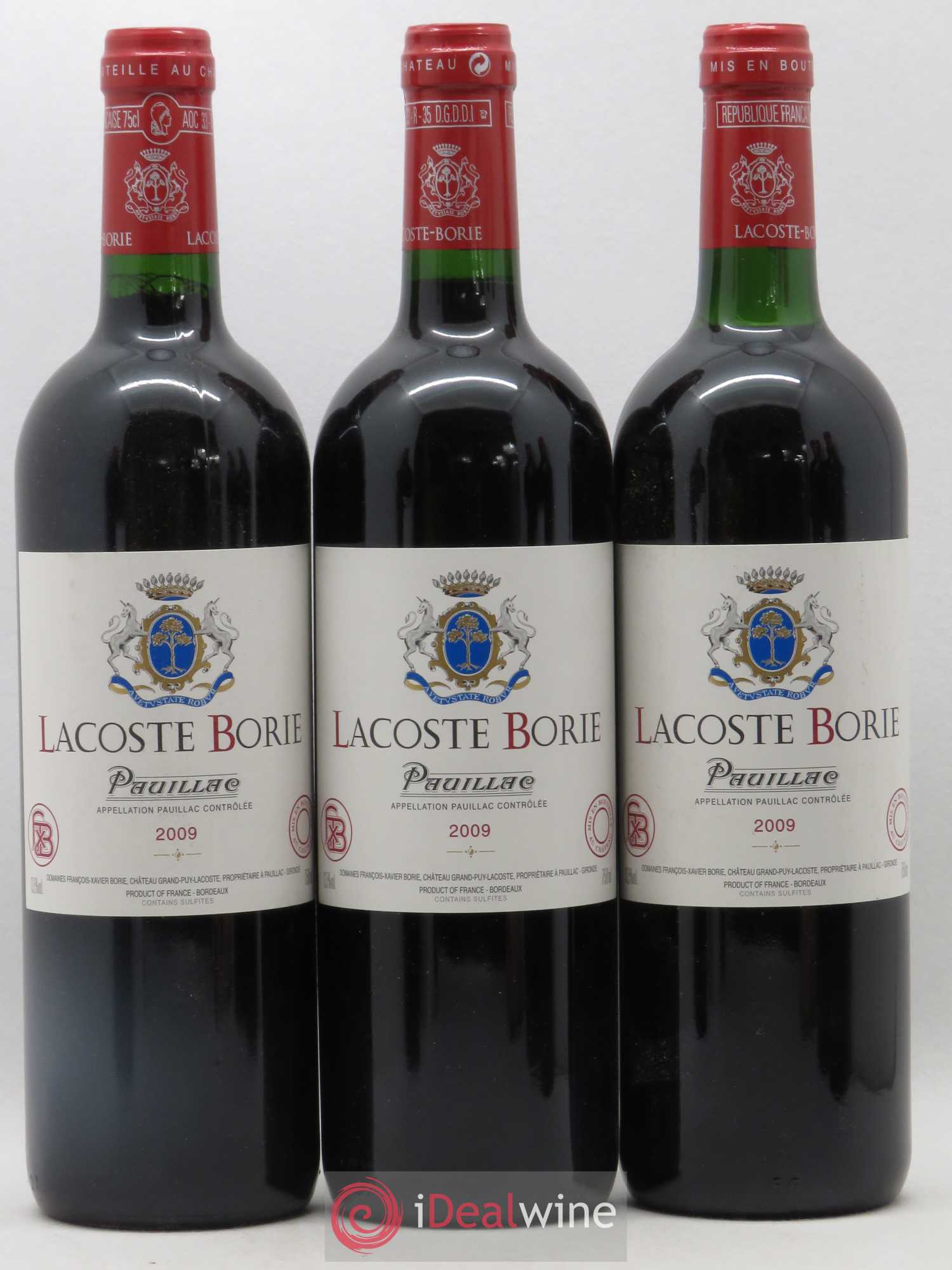 Lacoste Borie 2009 - Lot de 6 bouteilles - 1