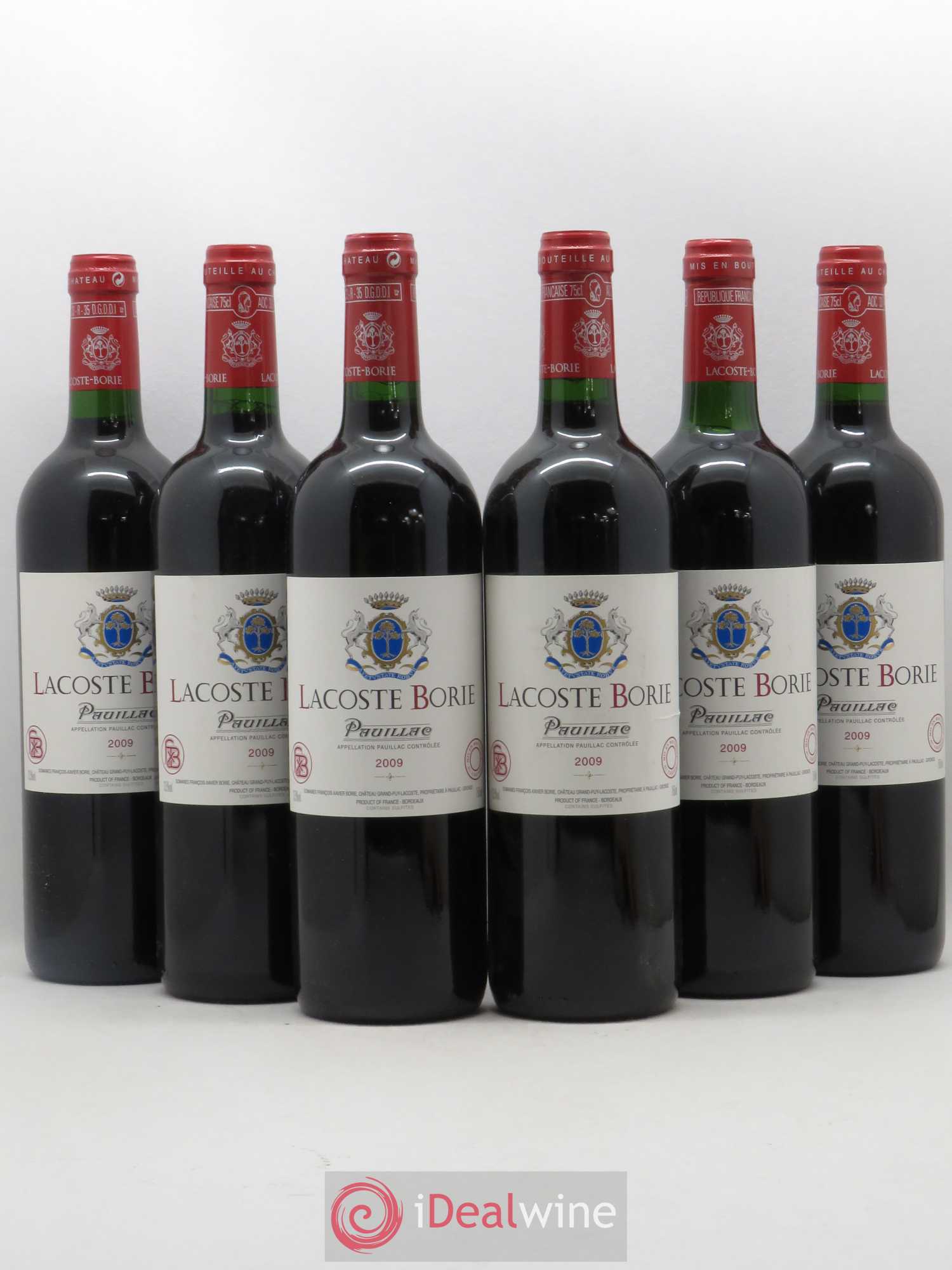 Lacoste Borie 2009 - Lot de 6 bouteilles - 0