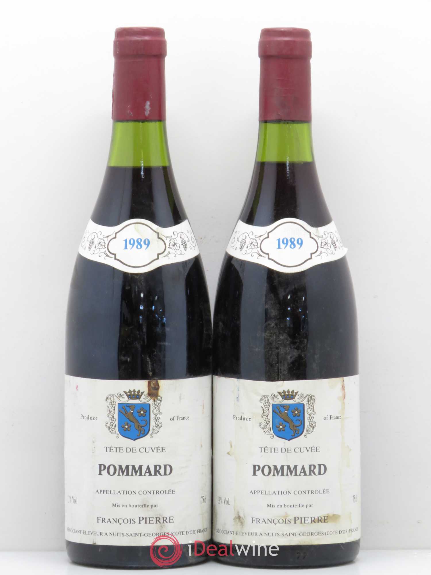 Pommard Tête de Cuvée François Pierre 1989 - Posten von 2 Flaschen - 0