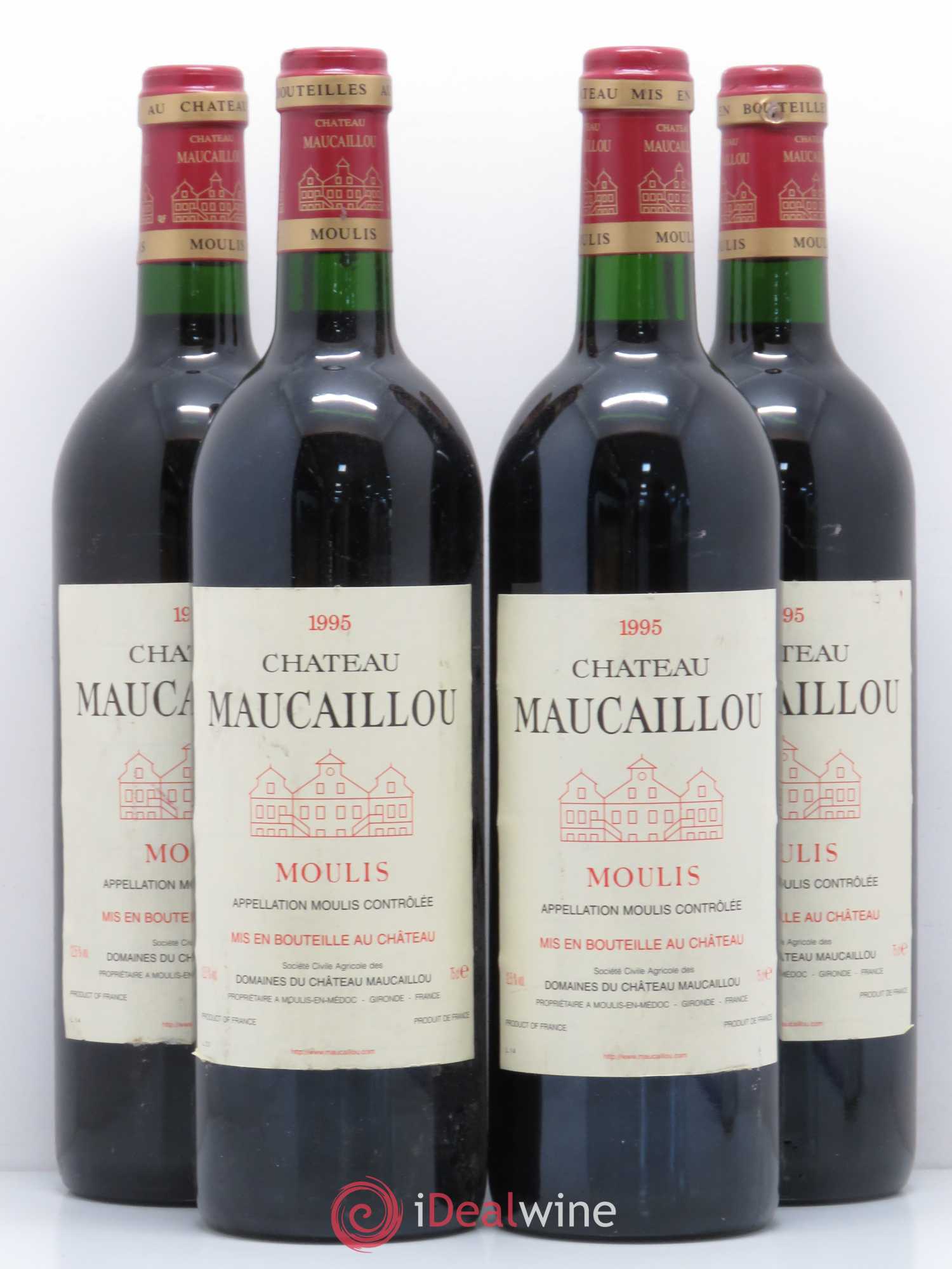 Château Maucaillou 1995 - Lot de 4 bouteilles - 0