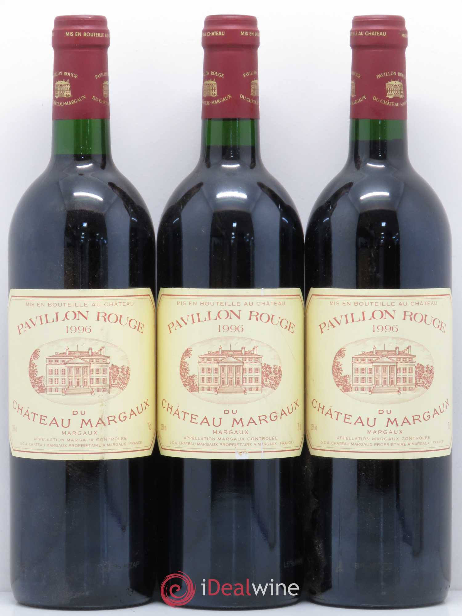 Pavillon Rouge du Château Margaux Second Vin 1996 - Lot de 3 bouteilles - 0