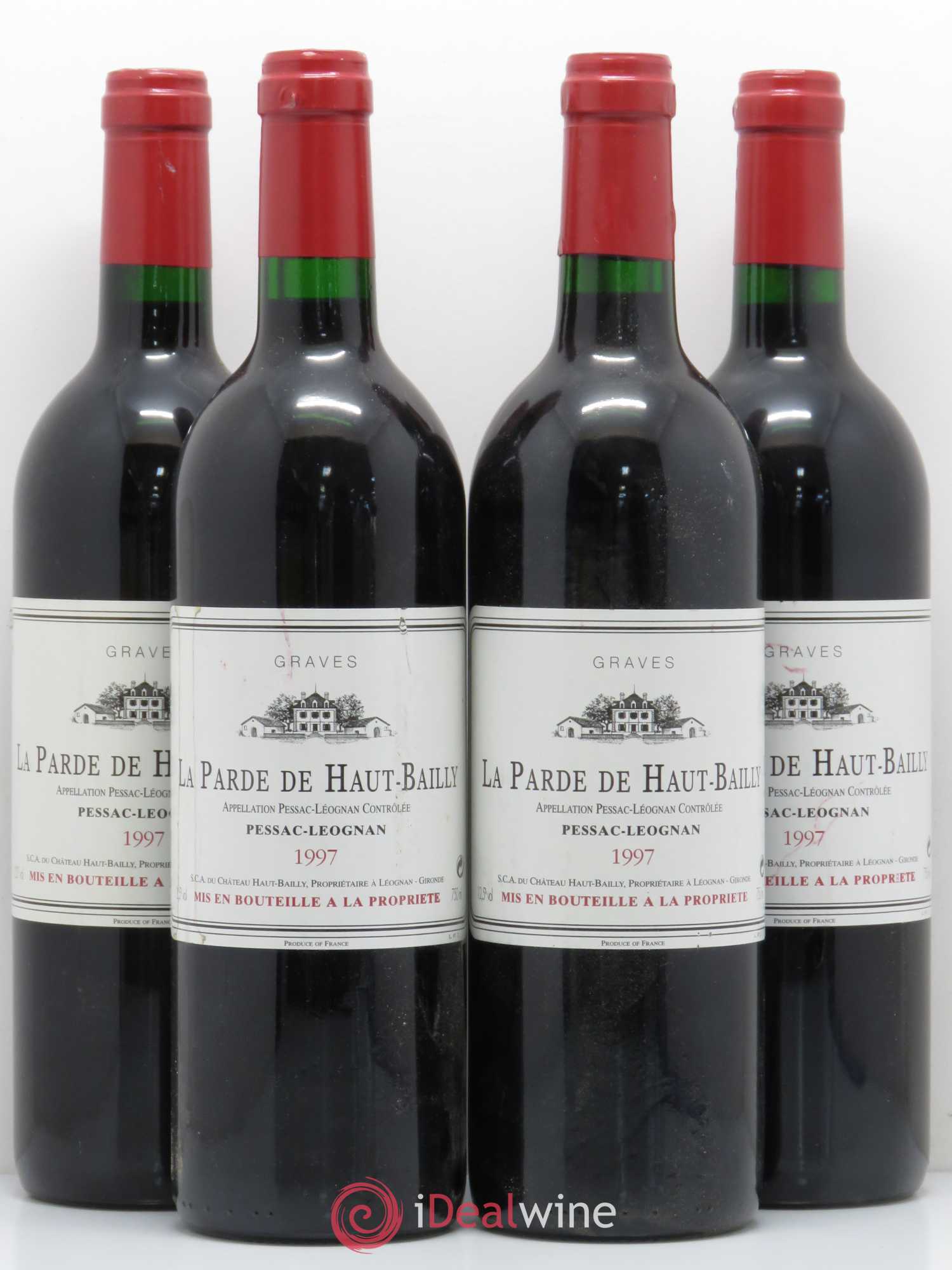 Haut Bailly II (Anciennement La Parde de Haut-Bailly) Second Vin 1997 - Lot de 4 bouteilles - 0