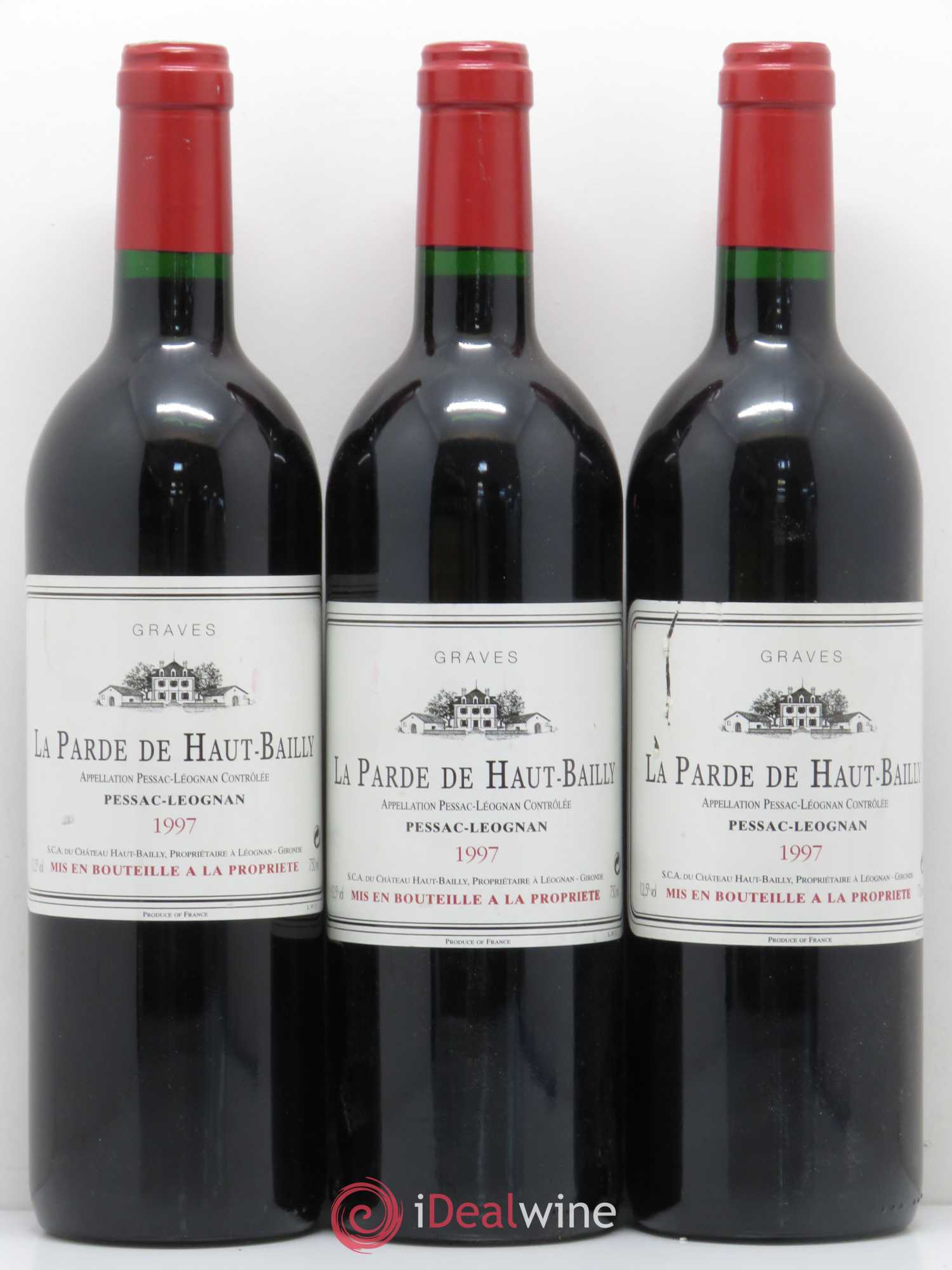 Haut Bailly II (Anciennement La Parde de Haut-Bailly) Second Vin 1997 - Lot de 3 bouteilles - 0