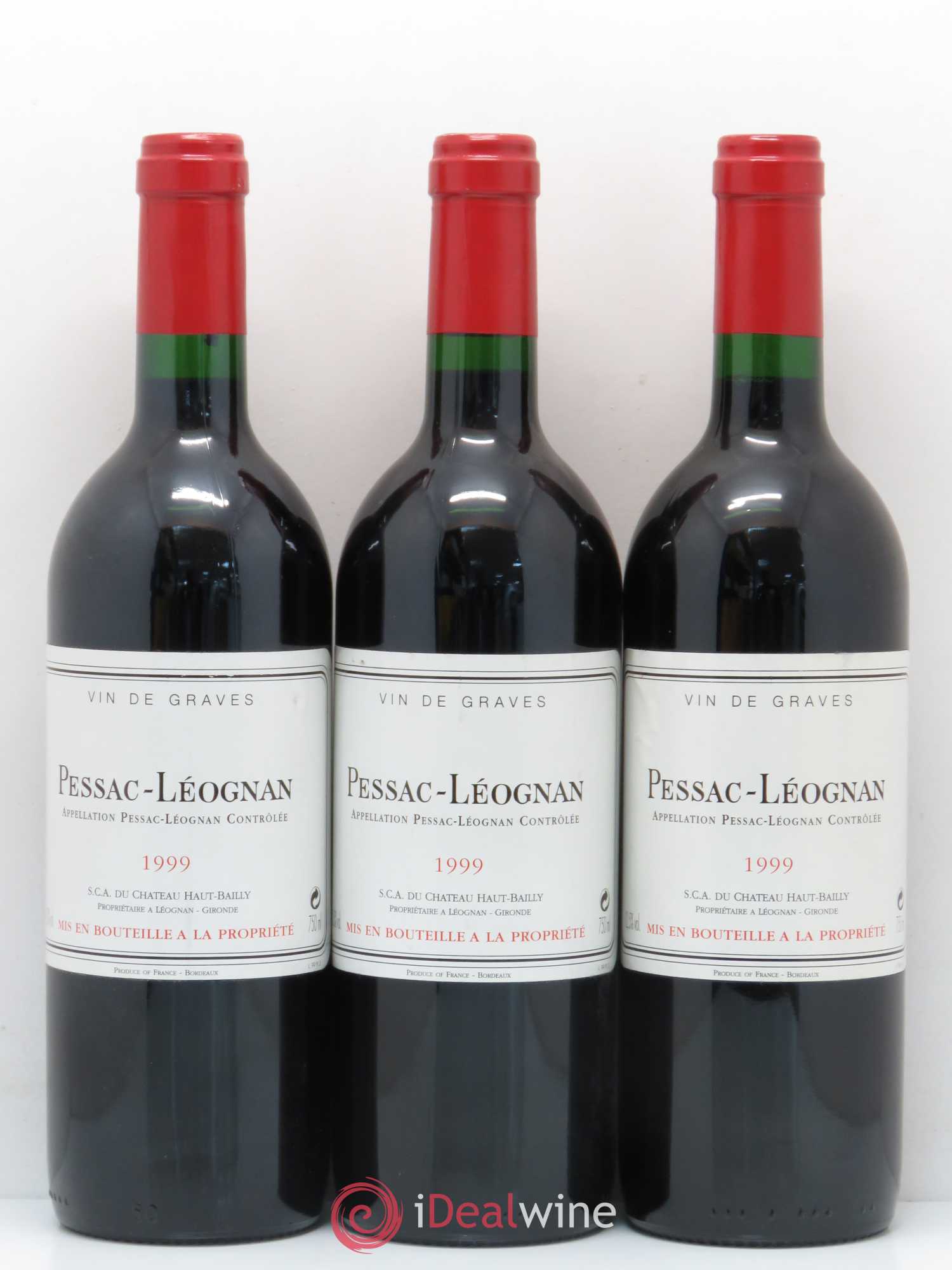 Pessac-Léognan SCA du Chateau Haut-Bailly 1999 - Posten von 12 Flaschen - 2