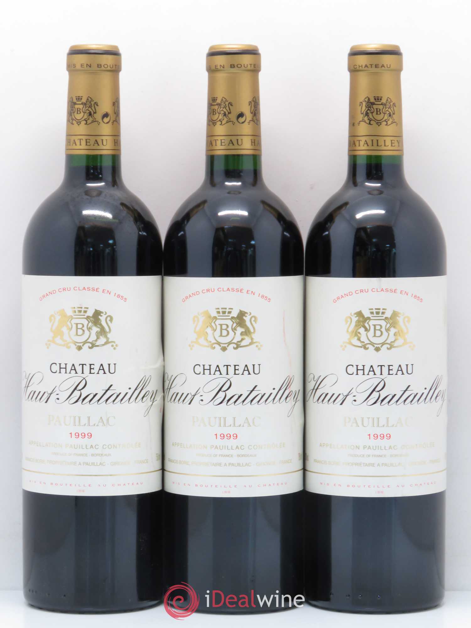 Château Haut Batailley 5ème Grand Cru Classé 1999 - Lot de 3 bouteilles - 0