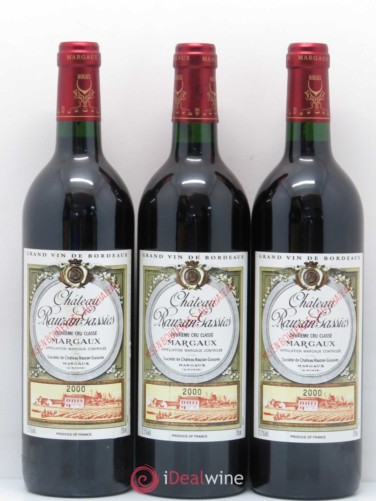 Château Rauzan-Gassies 2ème Grand Cru Classé 2000 - Lot de 12 bouteilles - 2
