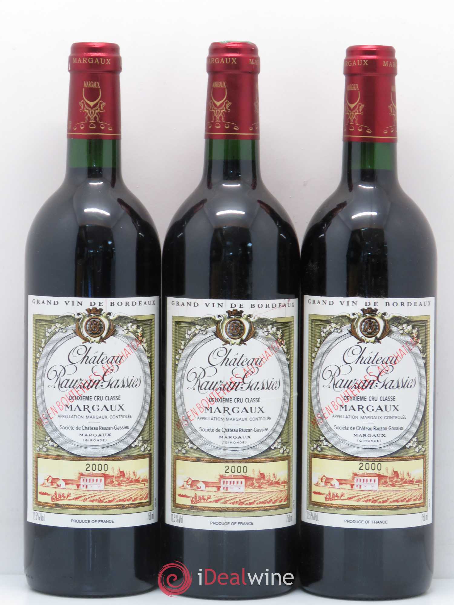 Château Rauzan-Gassies 2ème Grand Cru Classé 2000 - Lot de 6 bouteilles - 2