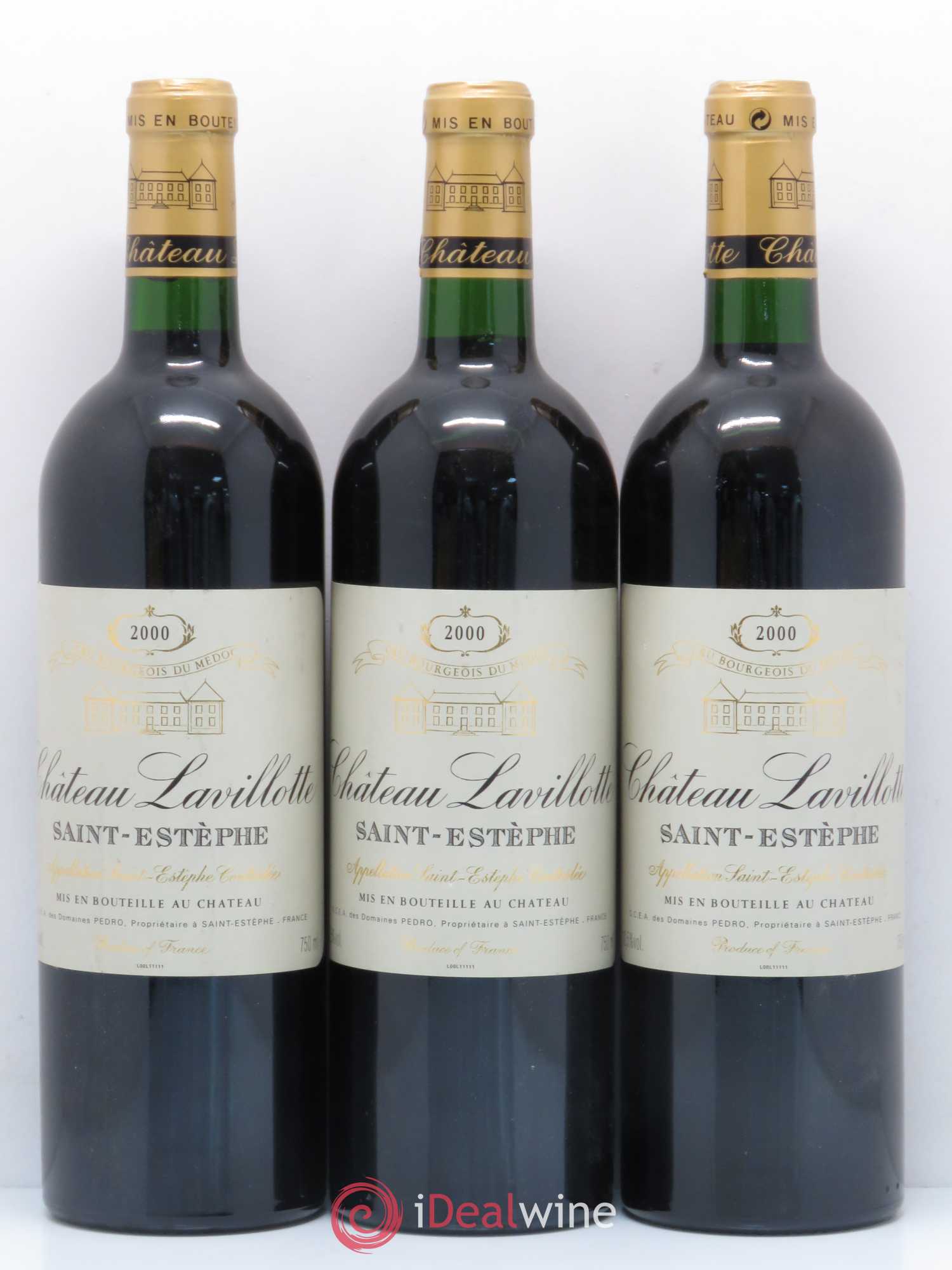 Saint-Estèphe Château Lavillotte 2000 - Lot de 6 bouteilles - 1
