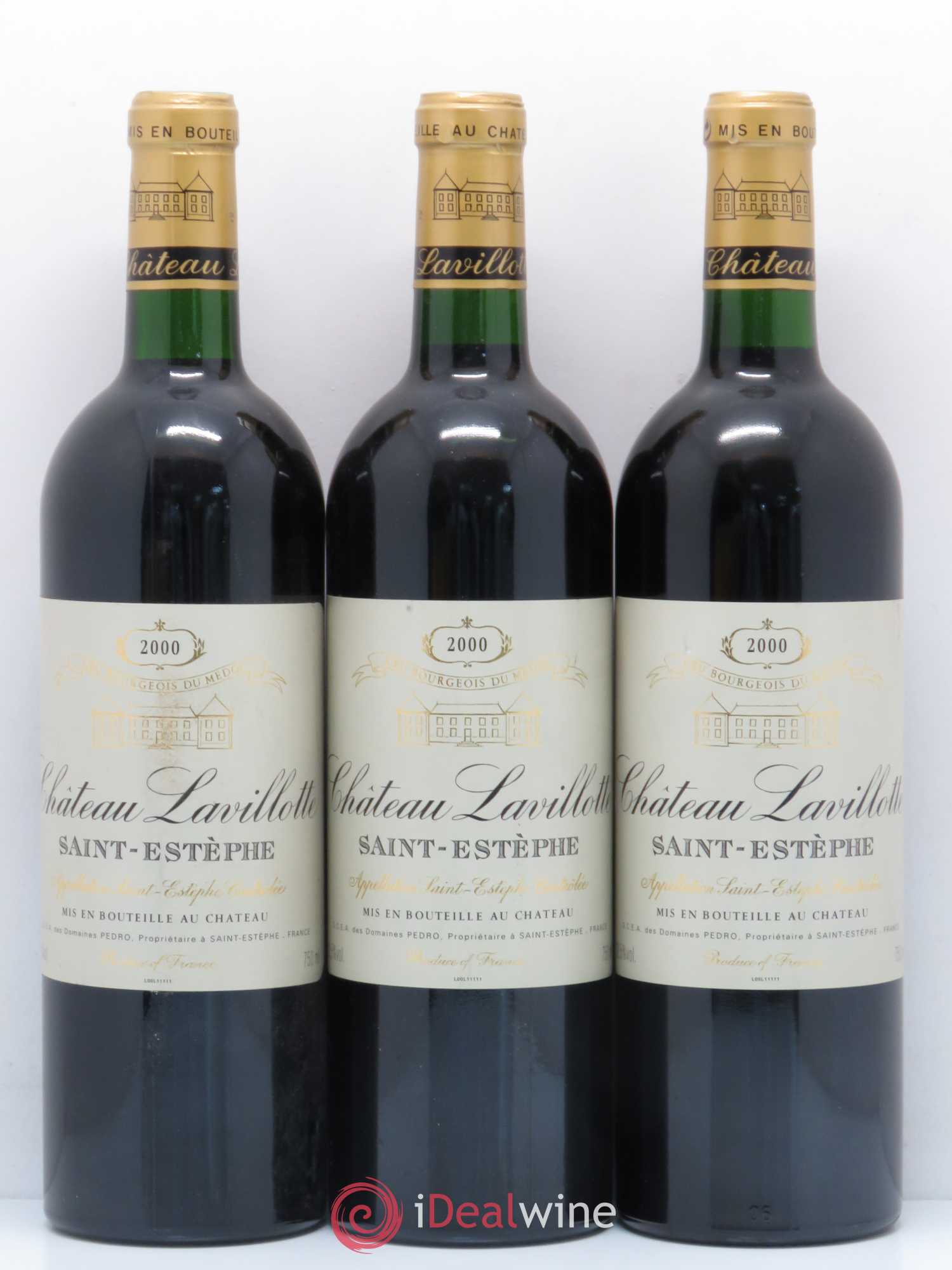 Saint-Estèphe Château Lavillotte 2000 - Posten von 3 Flaschen - 0