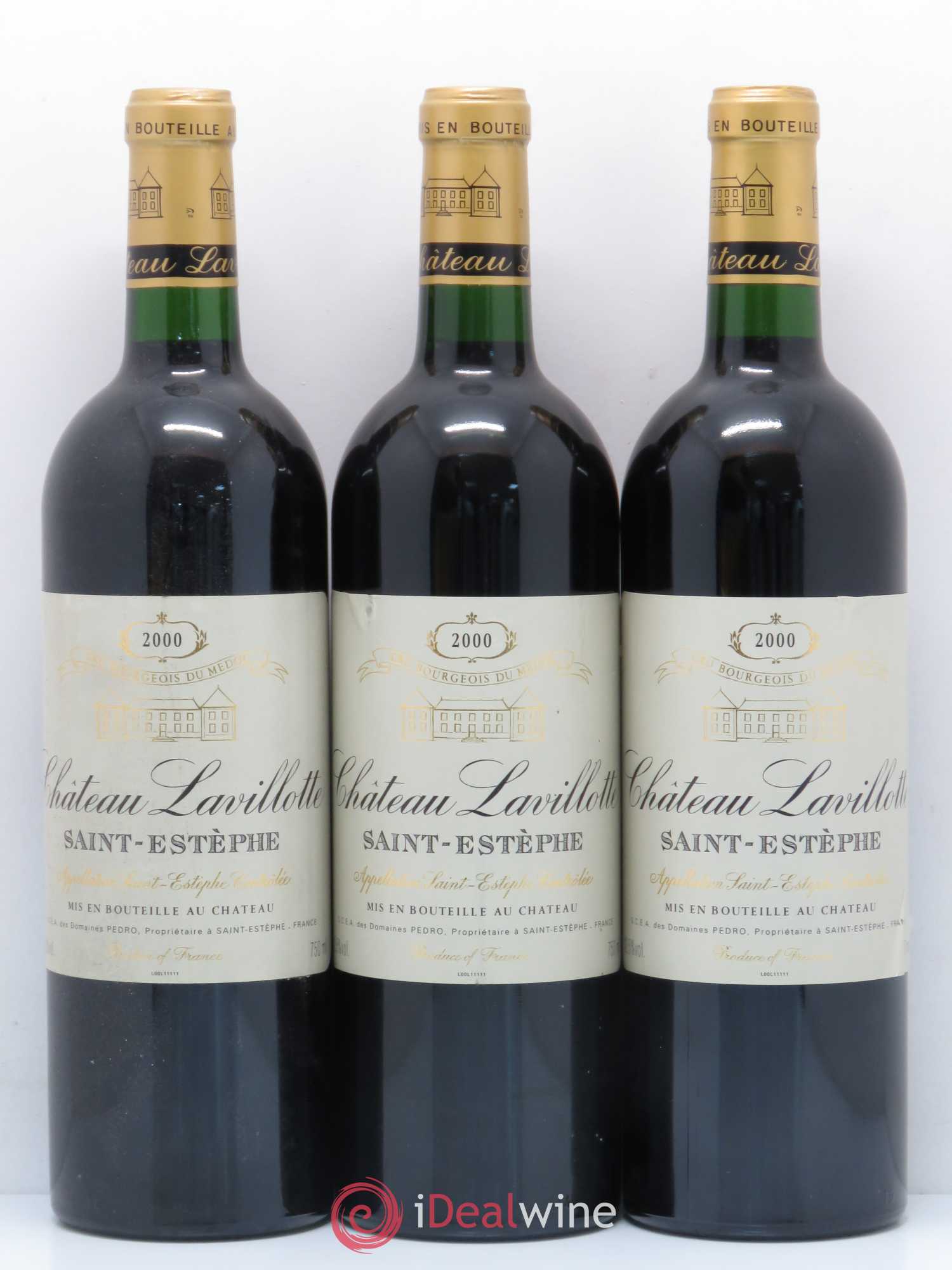 Saint-Estèphe Château Lavillotte 2000 - Posten von 3 Flaschen - 0