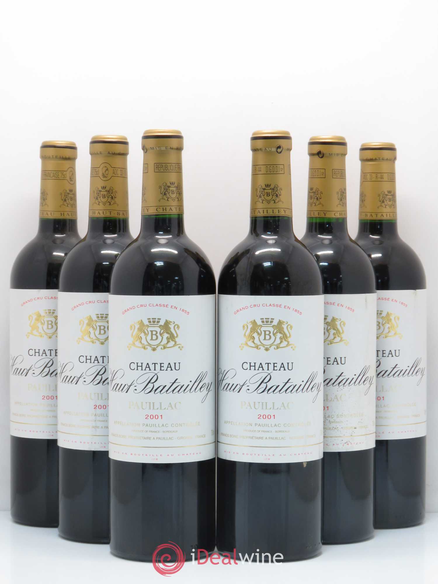 Château Haut Batailley 5ème Grand Cru Classé 2001 - Lot de 6 bouteilles - 0