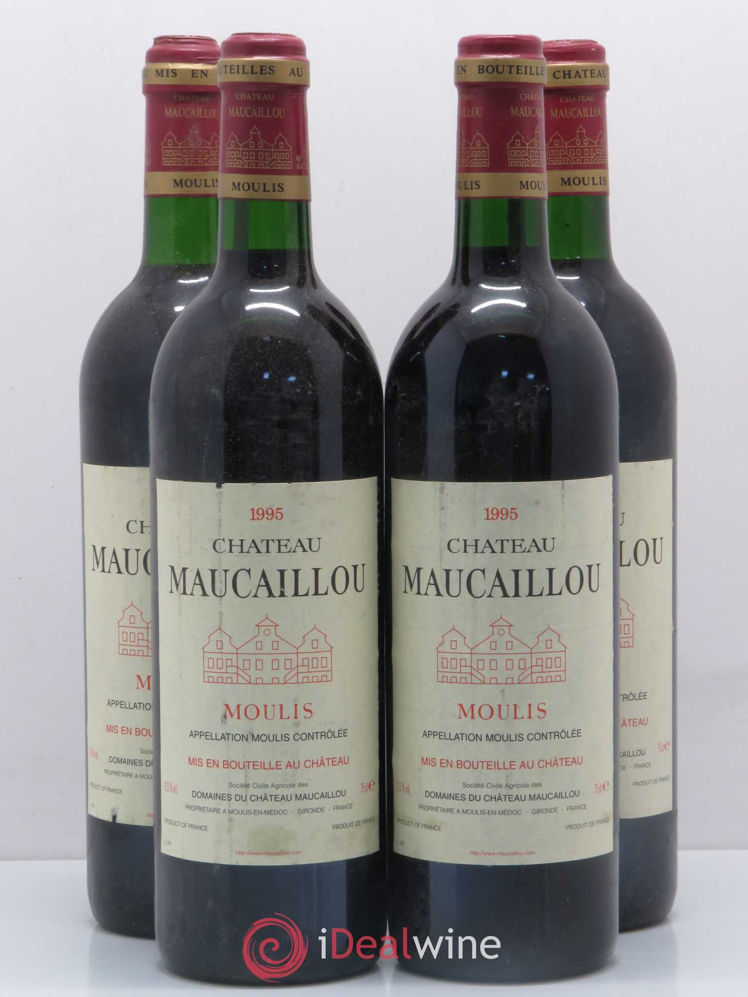 Château Maucaillou 1995 - Lot de 4 bouteilles - 0