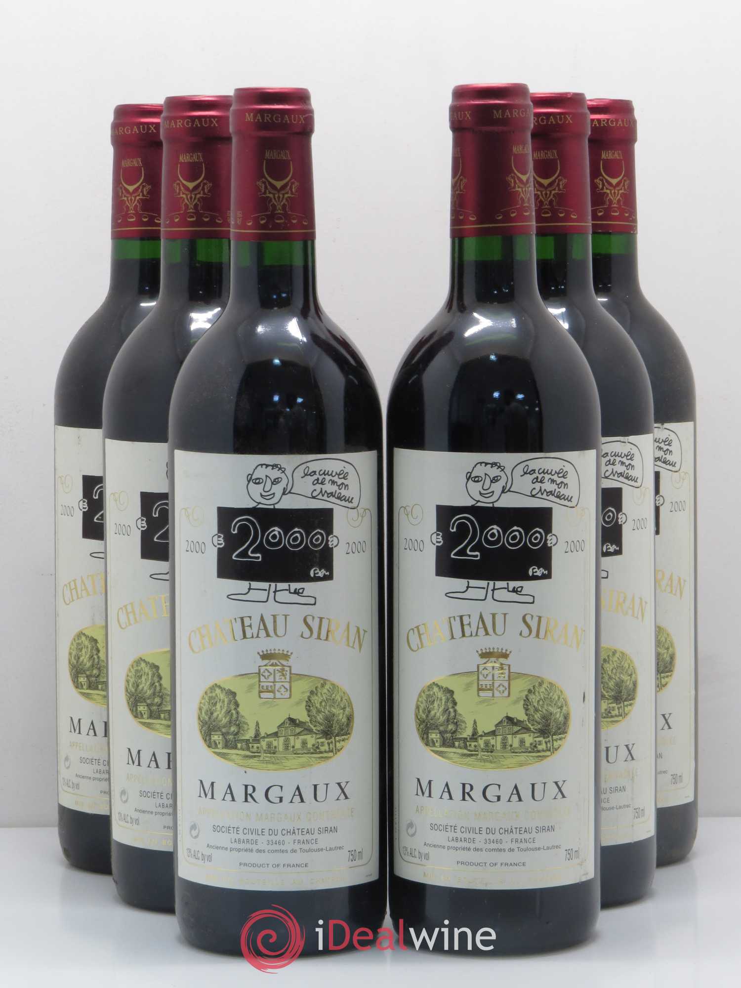 Château Siran 2000 - Lot de 6 bouteilles - 0