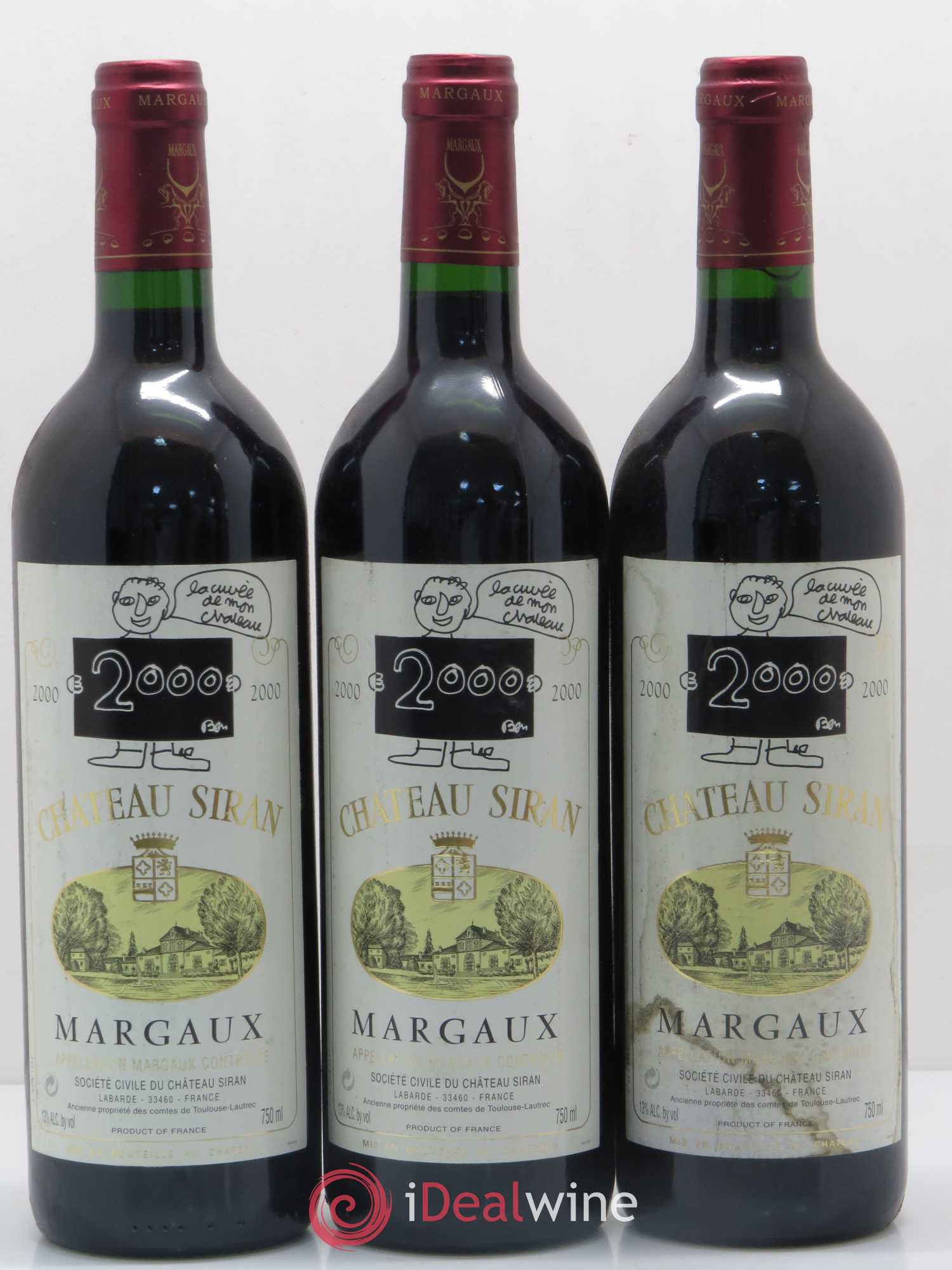 Château Siran 2000 - Posten von 3 Flaschen - 0