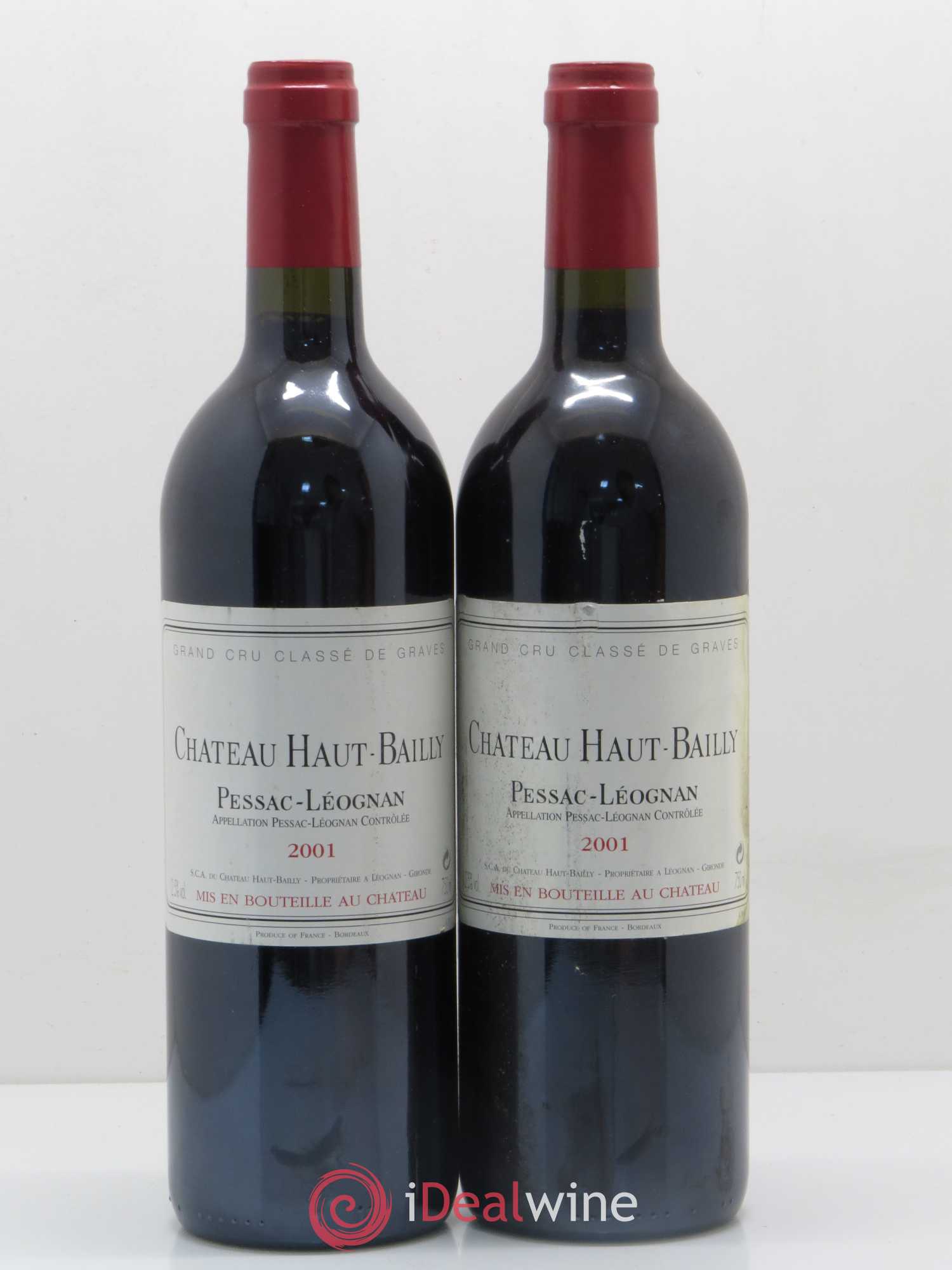 Château Haut-Bailly Cru Classé de Graves 2001 - Lot de 2 bouteilles - 0