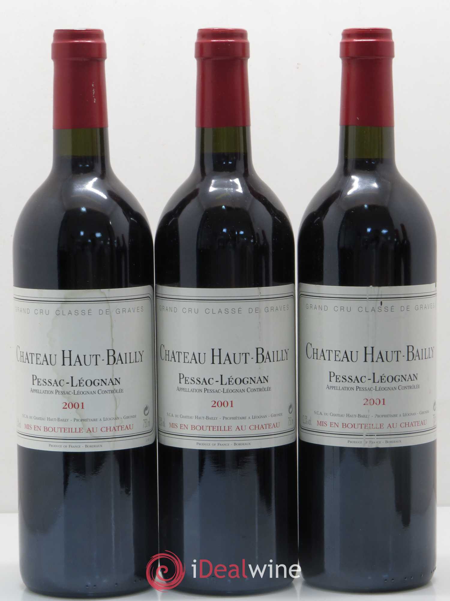 Château Haut-Bailly Cru Classé de Graves 2001 - Lot de 5 bouteilles - 1
