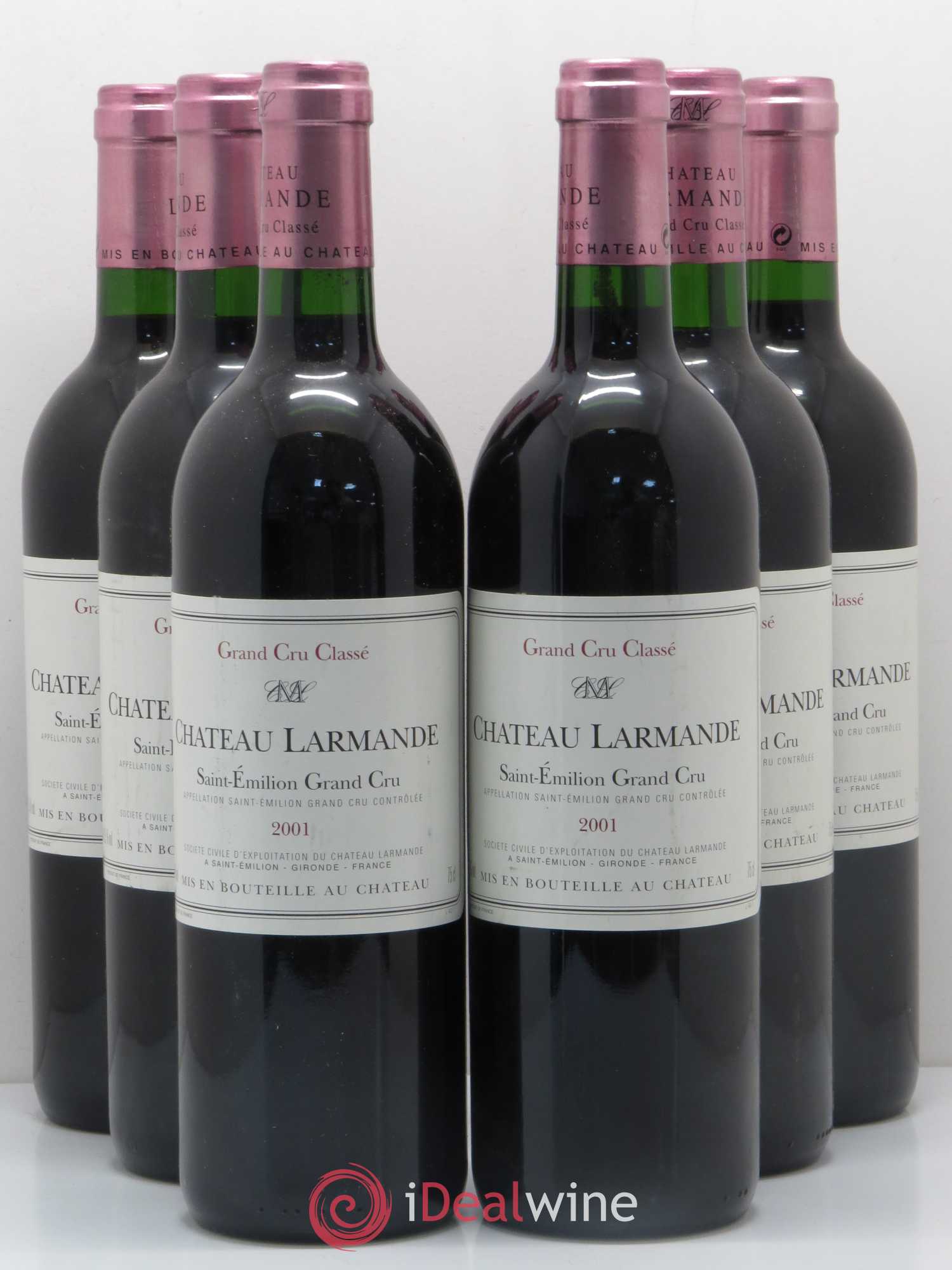 Château Larmande Grand Cru Classé 2001 - Lot de 6 bouteilles - 0