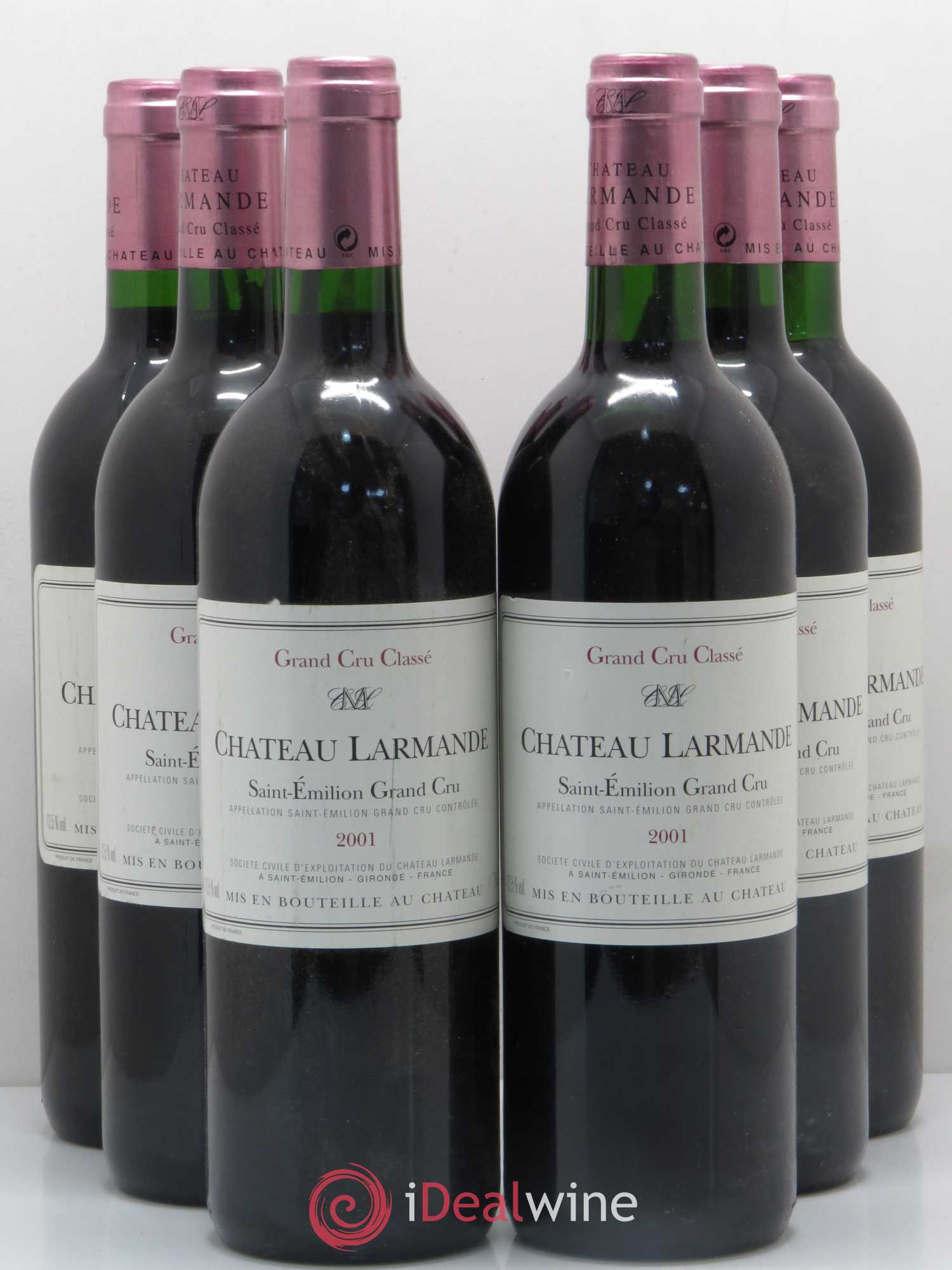 Château Larmande Grand Cru Classé 2001 - Lot de 6 bouteilles - 0