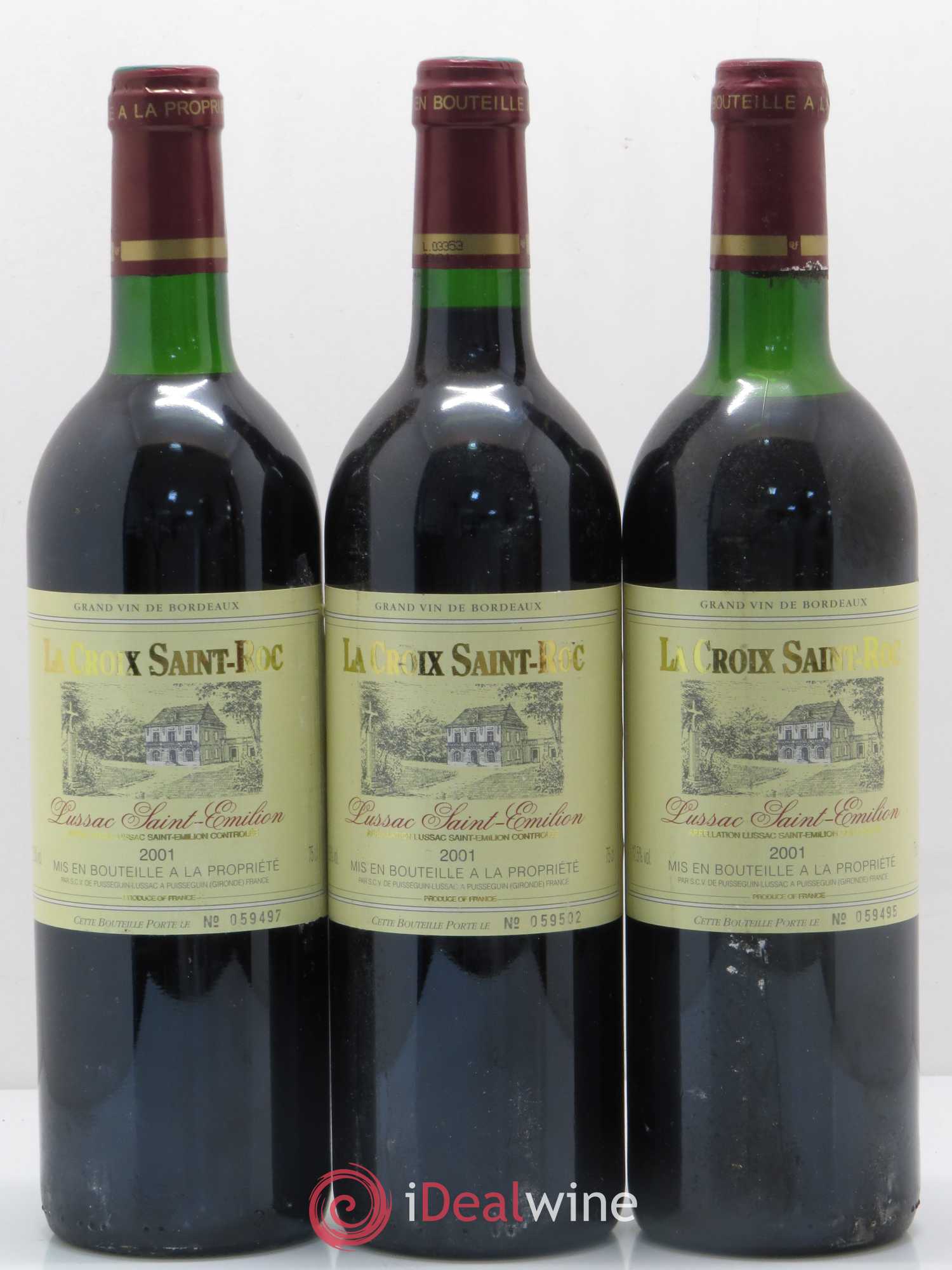 Bordeaux Lussac Saint Emilion La Croix Saint Roc 2001 - Lot de 6 bouteilles - 2