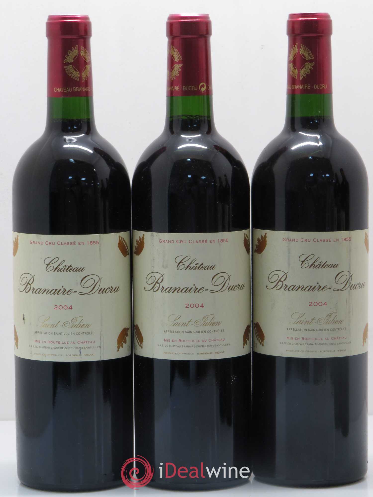 Château Branaire Ducru 4ème Grand Cru Classé 2004 - Lot de 5 bouteilles - 1