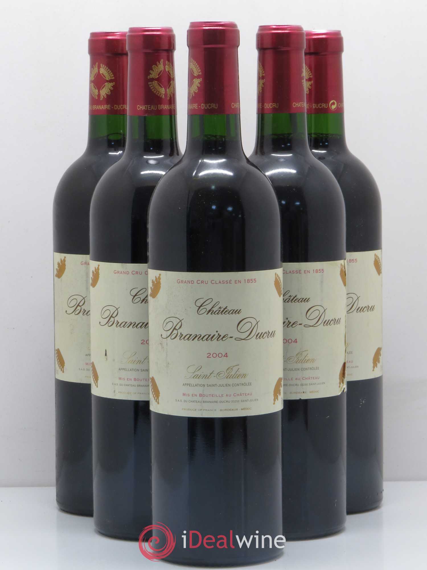 Château Branaire Ducru 4ème Grand Cru Classé 2004 - Lot de 5 bouteilles - 0