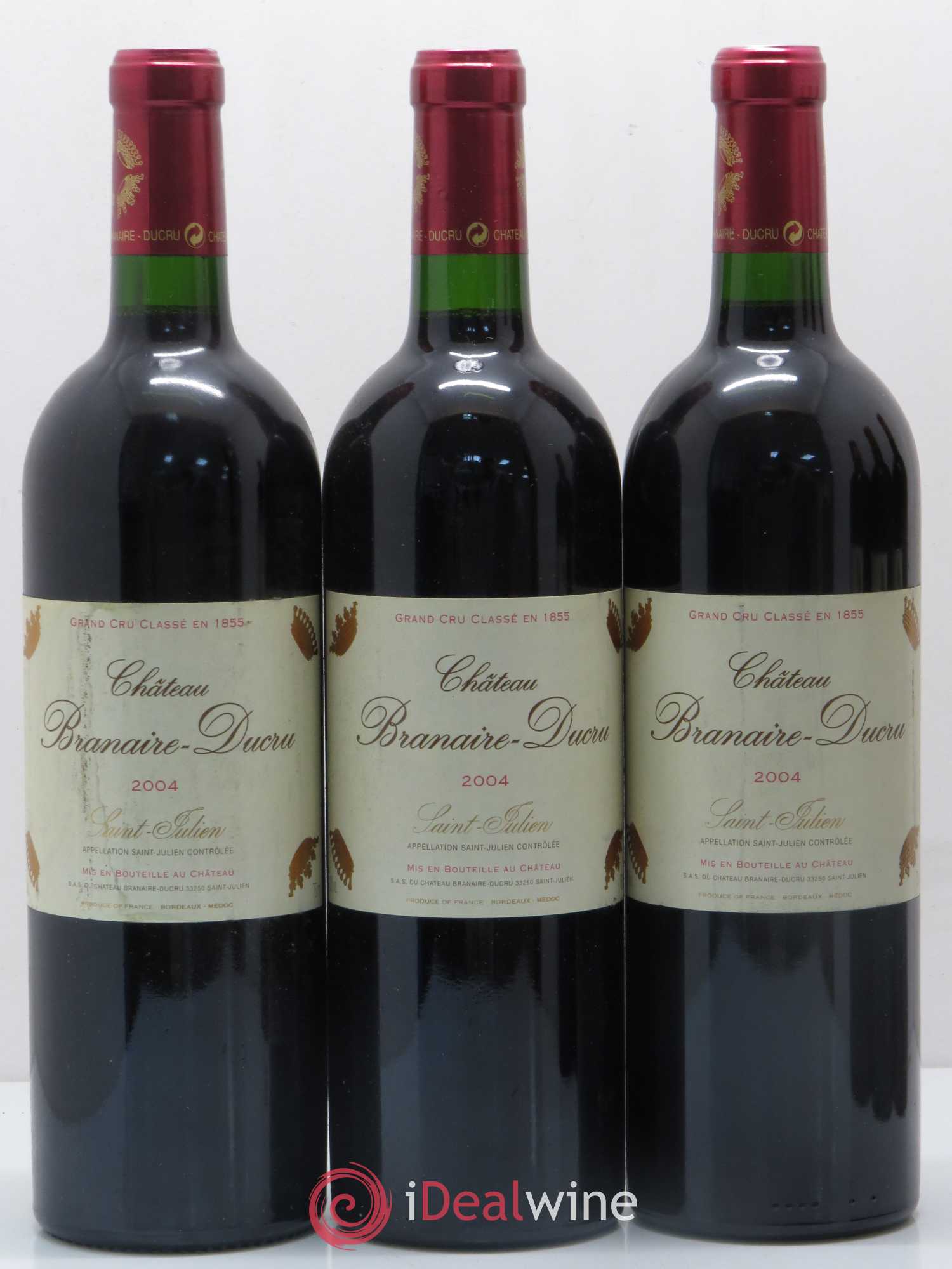 Château Branaire Ducru 4ème Grand Cru Classé 2004 - Lot de 6 bouteilles - 1