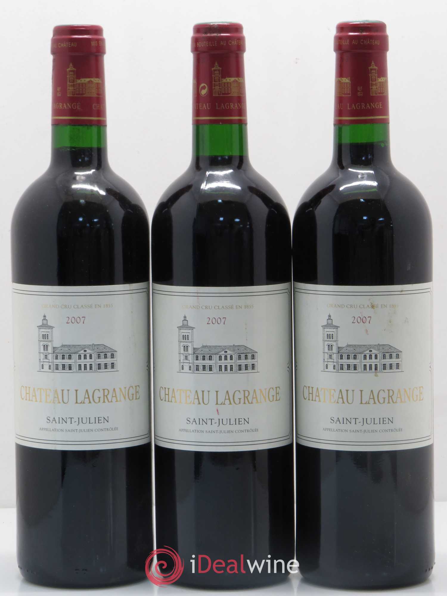 Château Lagrange 3ème Grand Cru Classé 2007 - Lot de 3 bouteilles - 0