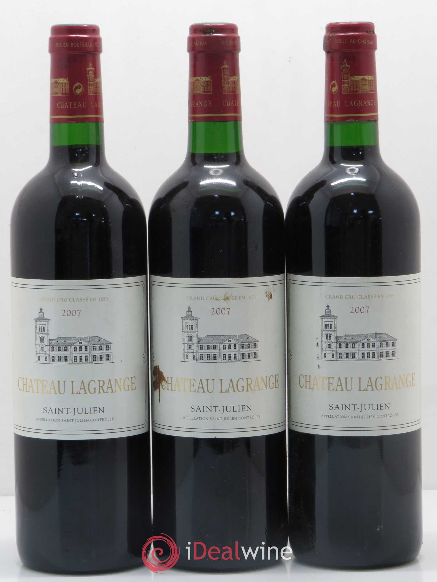 Château Lagrange 3ème Grand Cru Classé 2007 - Lot de 3 bouteilles - 0