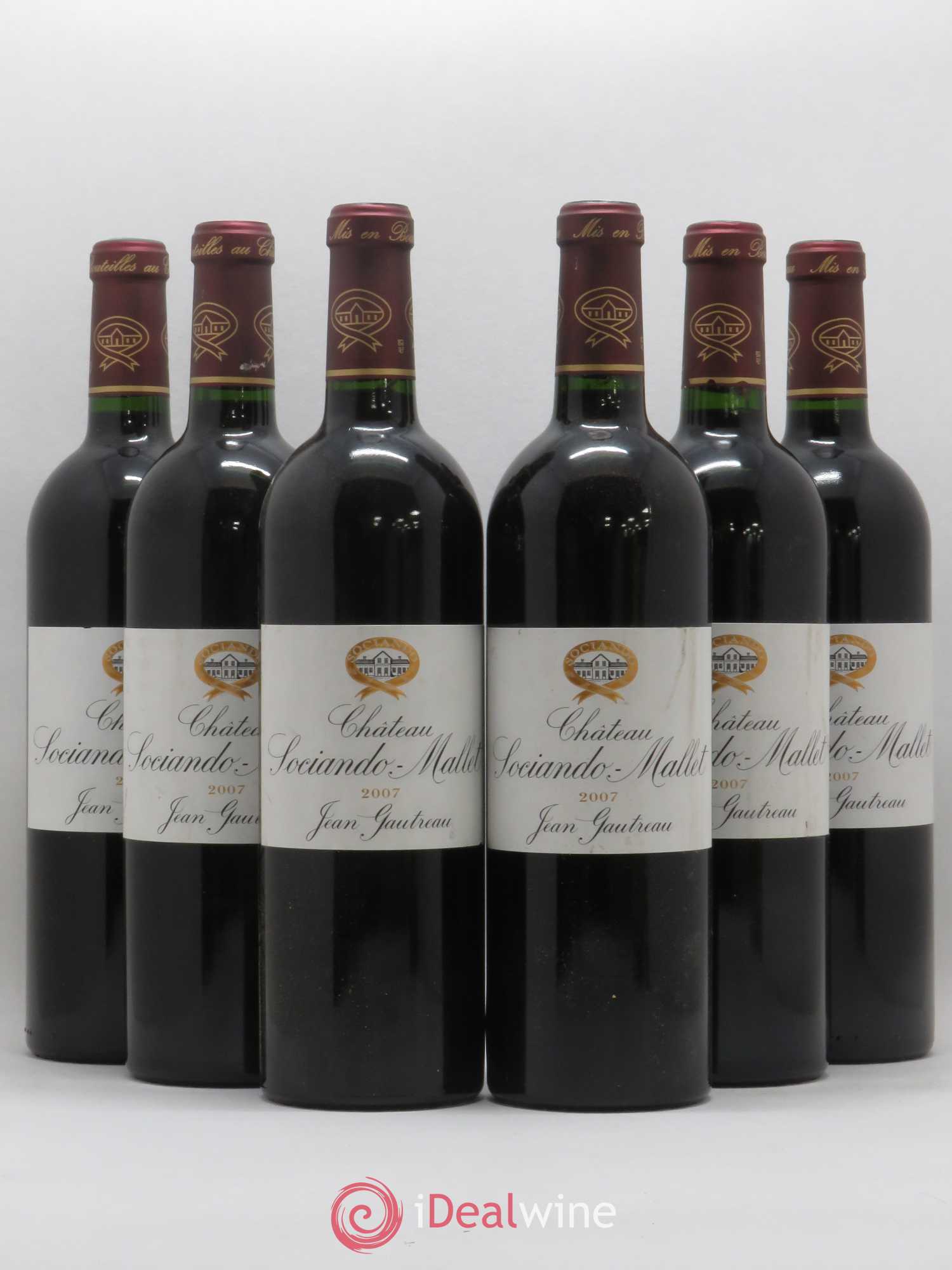 Château Sociando Mallet 2007 - Lot de 6 bouteilles - 0