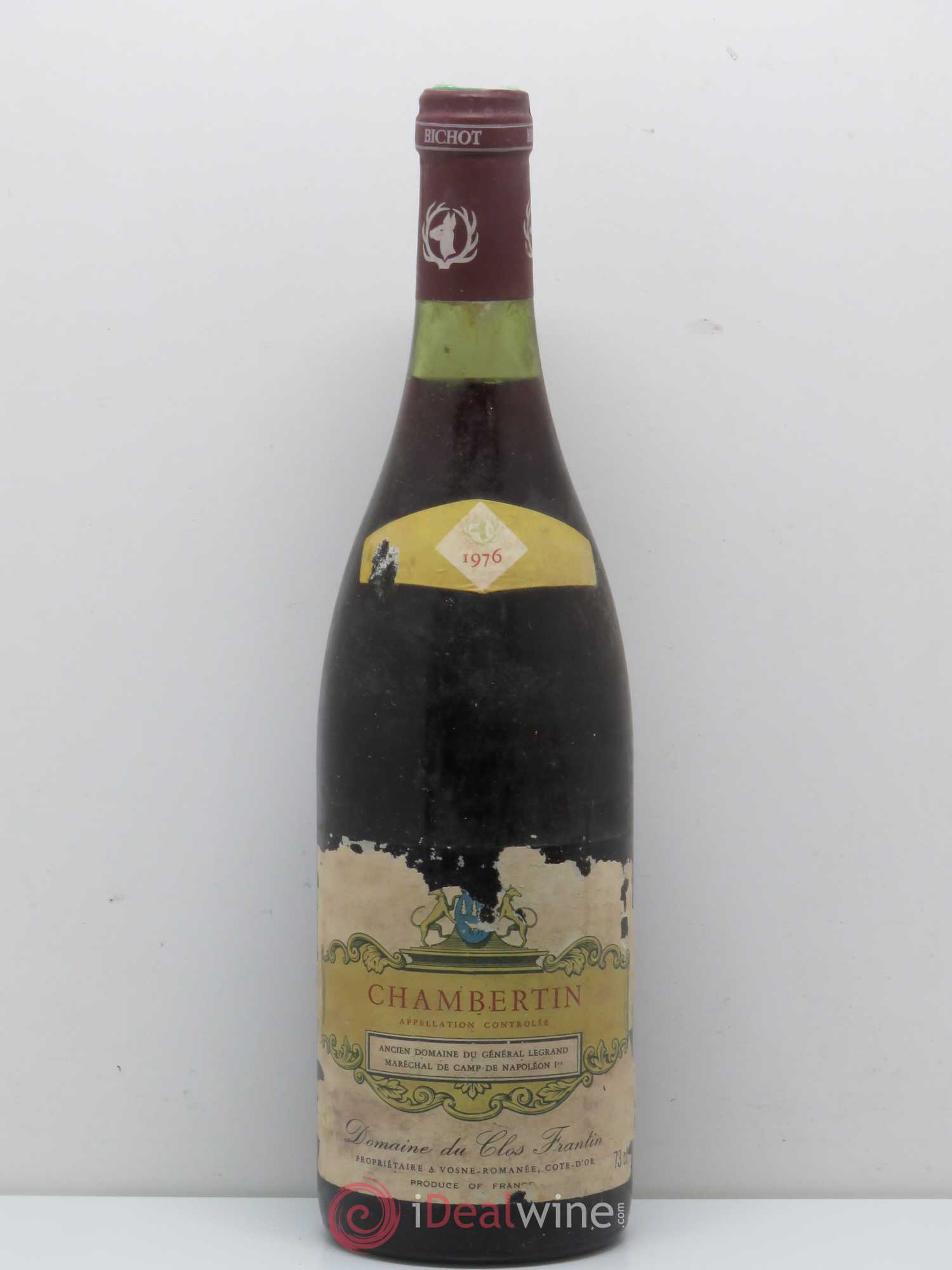 Chambertin Grand Cru Clos Frantin - Albert Bichot 1976 - Lot de 1 bouteille - 0