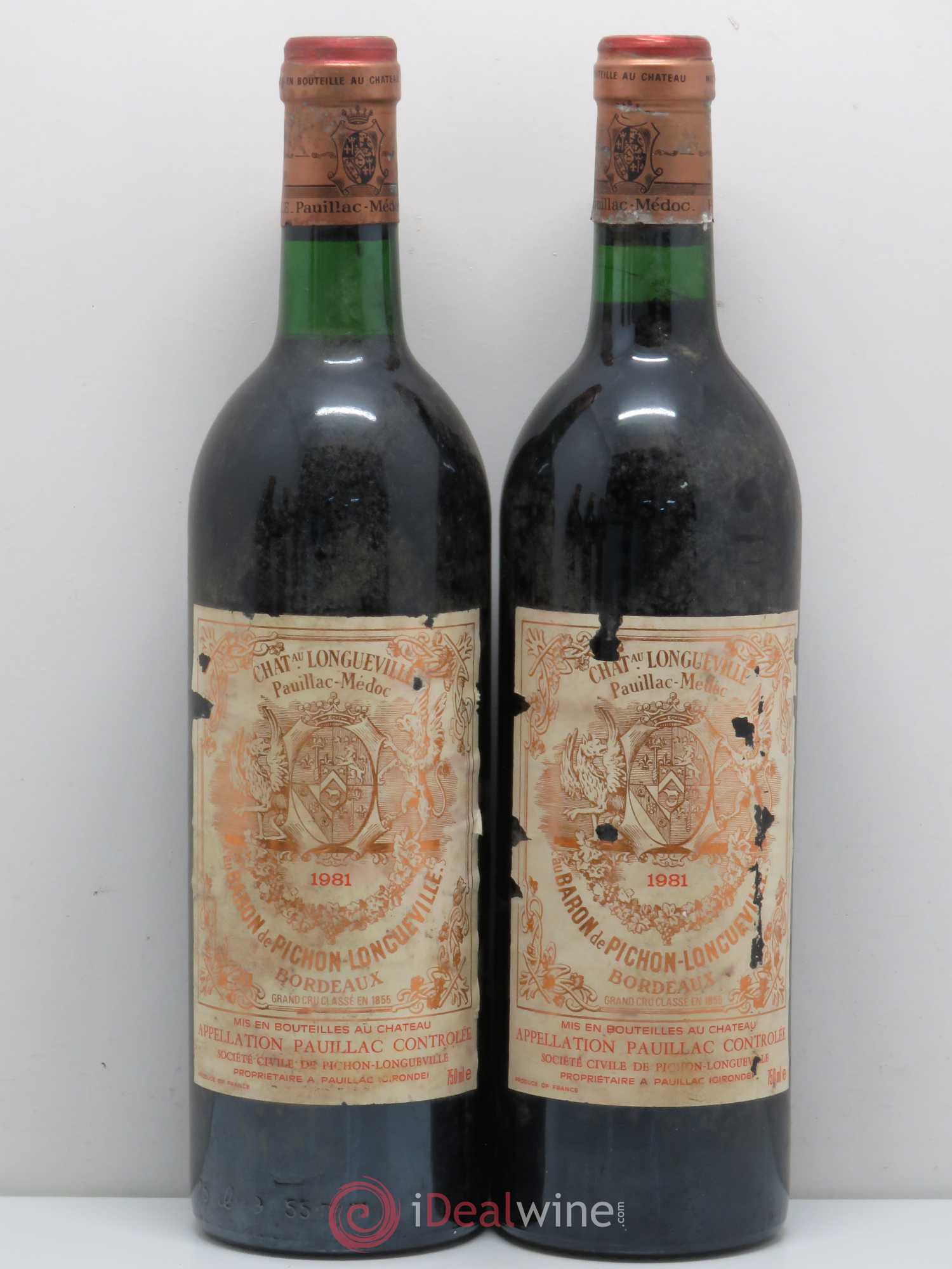 Pichon Longueville Baron 2ème Grand Cru Classé 1981 - Lot de 5 bouteilles - 2