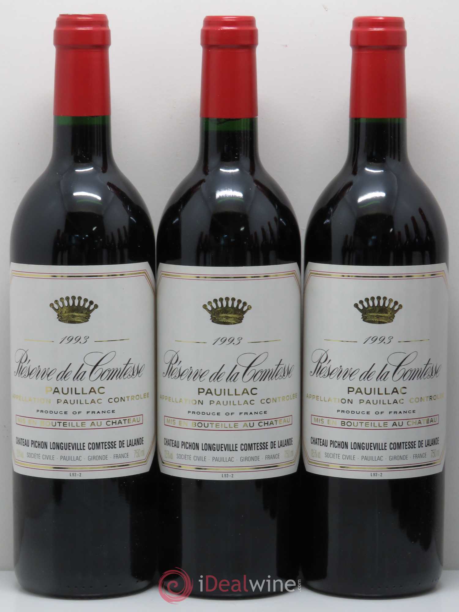 Réserve de la Comtesse Second Vin 1993 - Lot de 12 bouteilles - 1