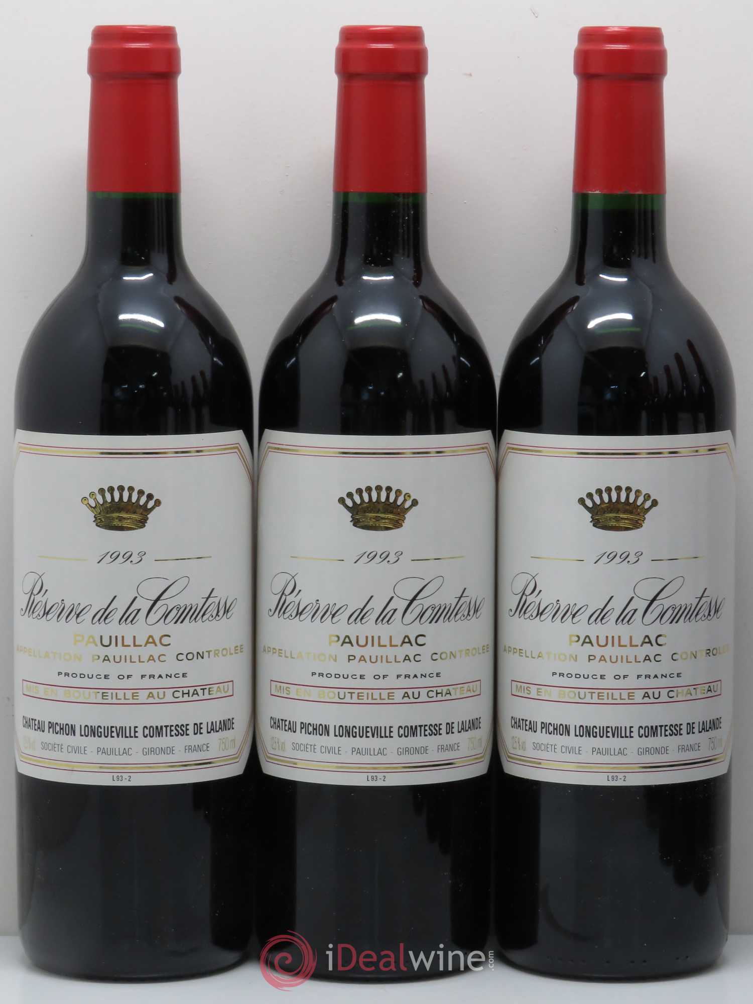 Réserve de la Comtesse Second Vin 1993 - Lot de 12 bouteilles - 2