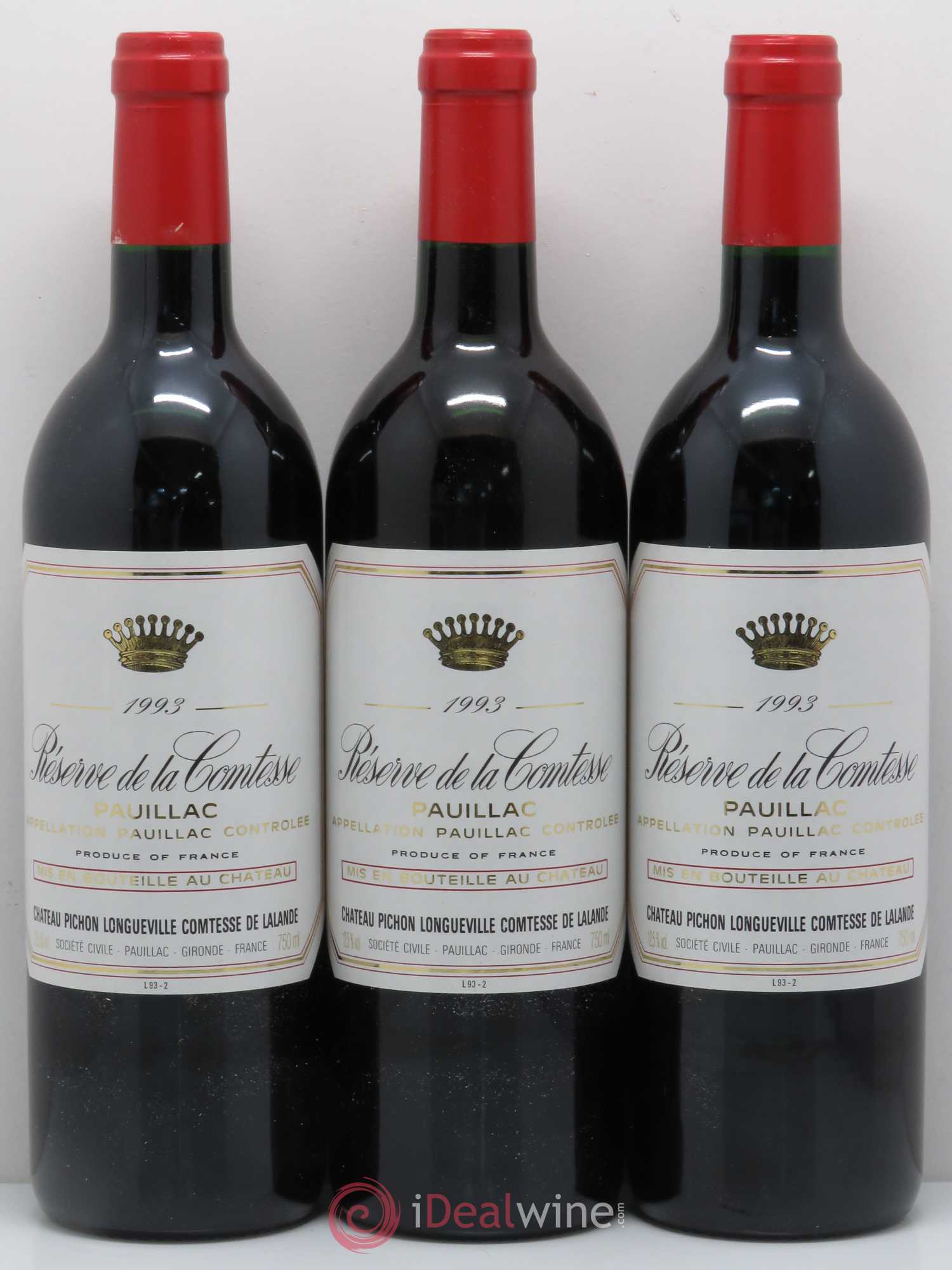 Réserve de la Comtesse Second Vin 1993 - Lot de 12 bouteilles - 4