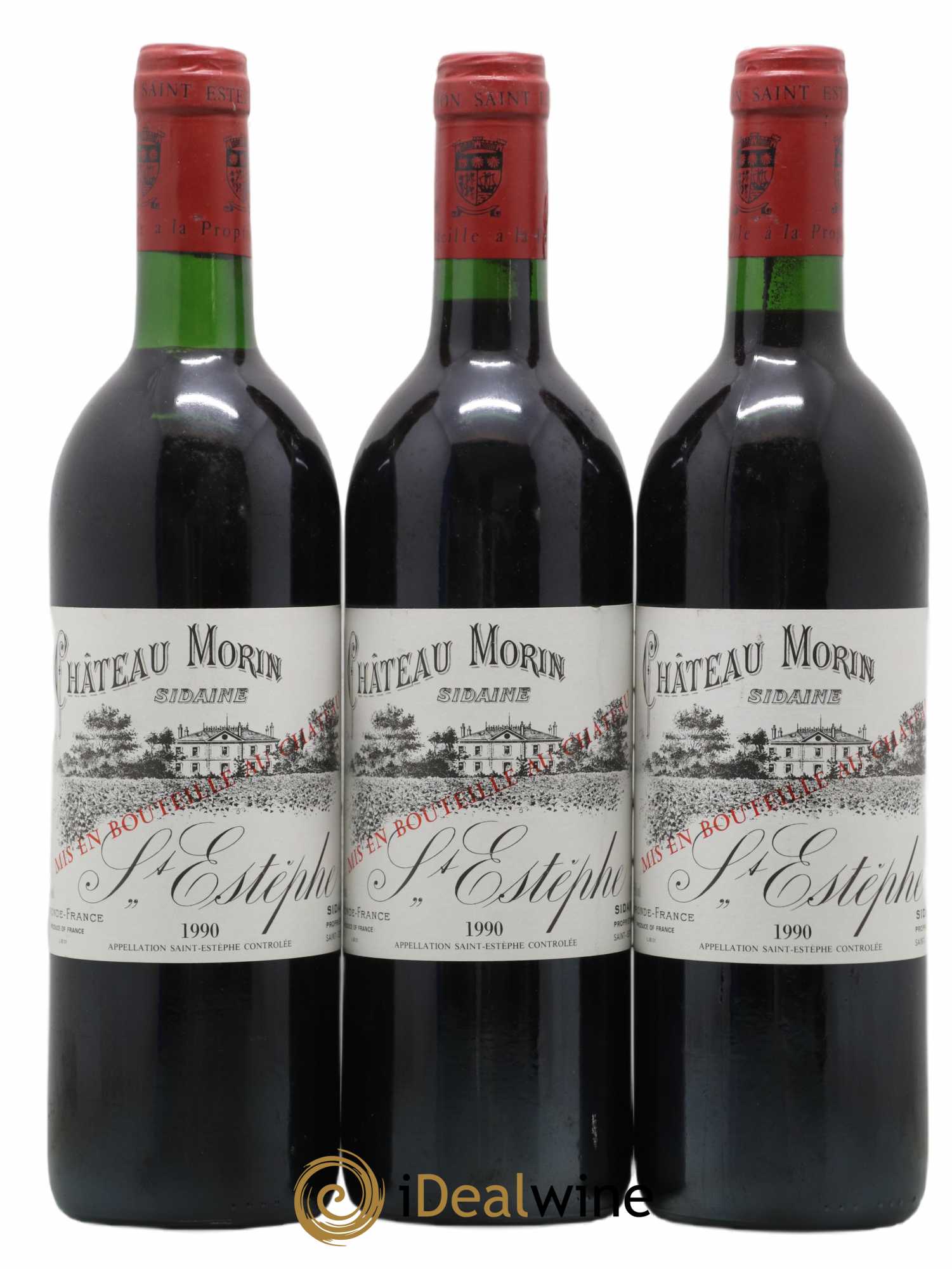 Saint-Estèphe Château Morin Sidaine 1990 - Lot de 3 bouteilles - 0