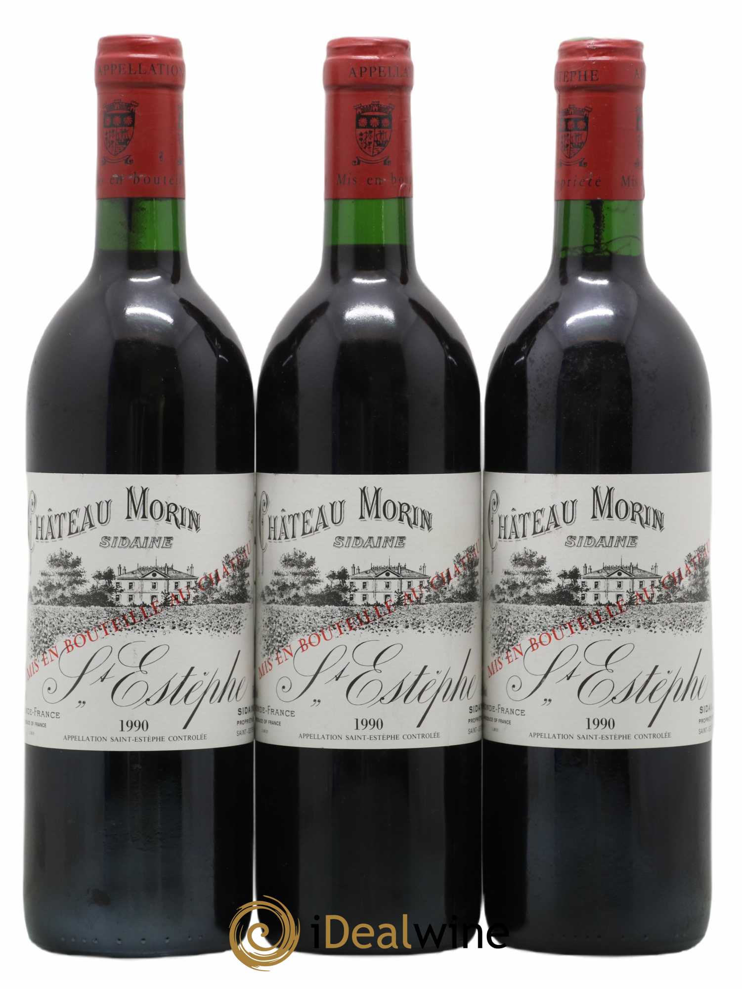 Saint-Estèphe Château Morin Sidaine 1990 - Lot de 3 bouteilles - 0