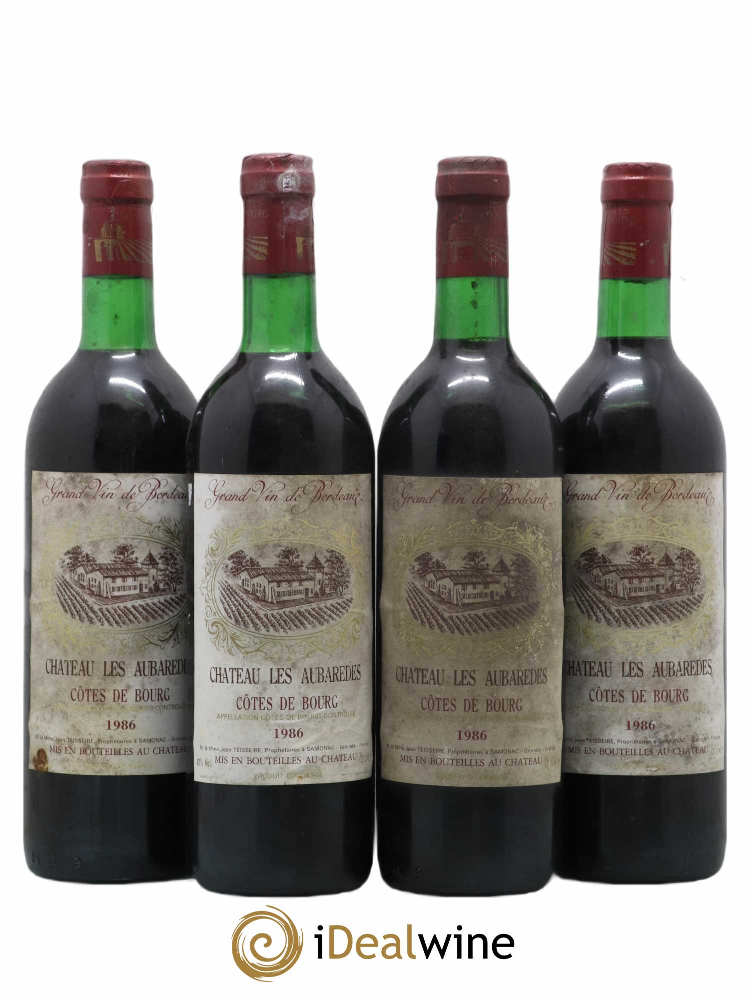 Médoc Château Aubaredes (sans prix de réserve) 1986 - Lot de 4 bouteilles - 0