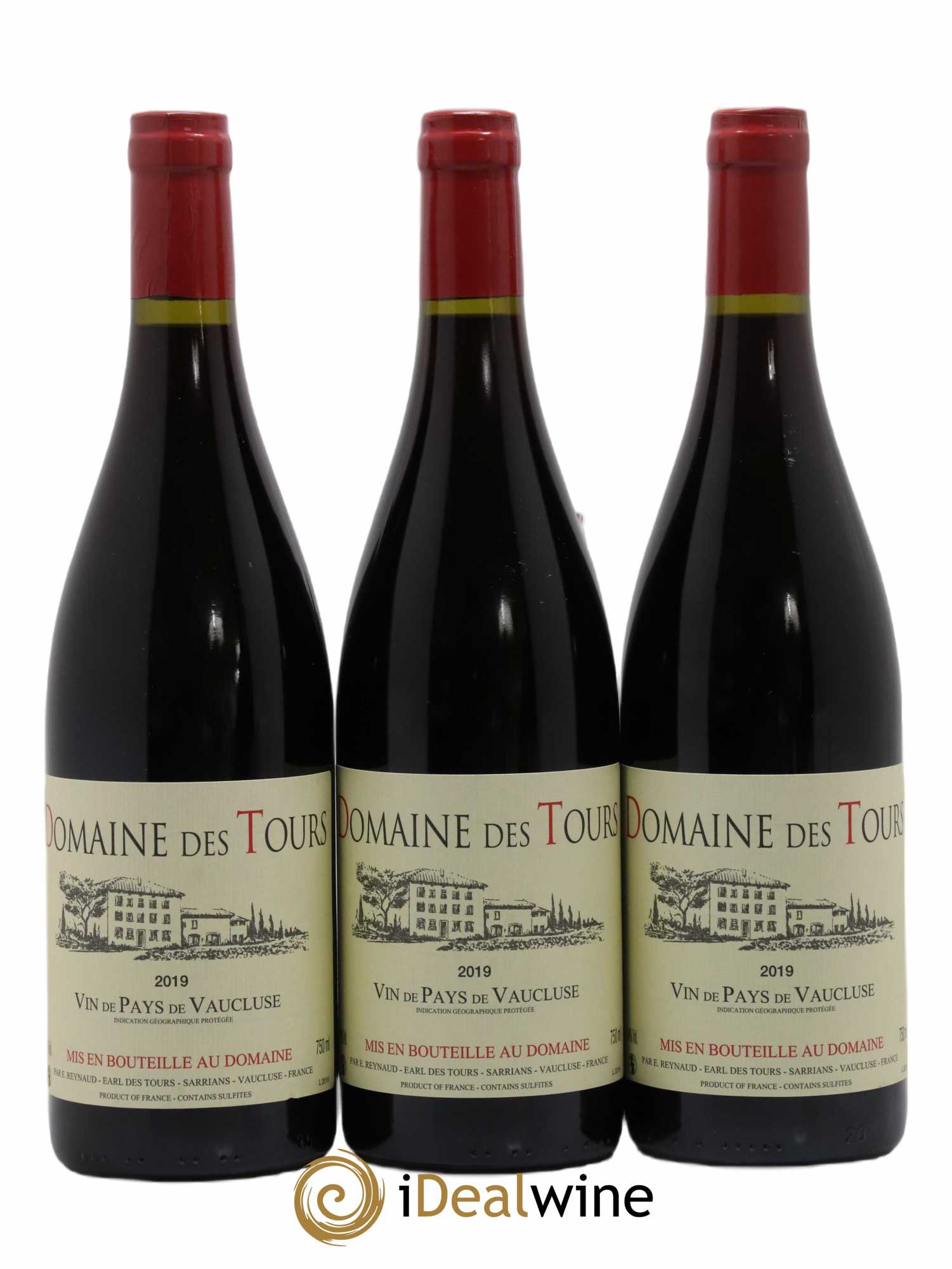 Vaucluse (Vin de Pays de Vaucluse) Domaine des Tours Emmanuel Reynaud 2019 - Lot de 3 bouteilles - 0
