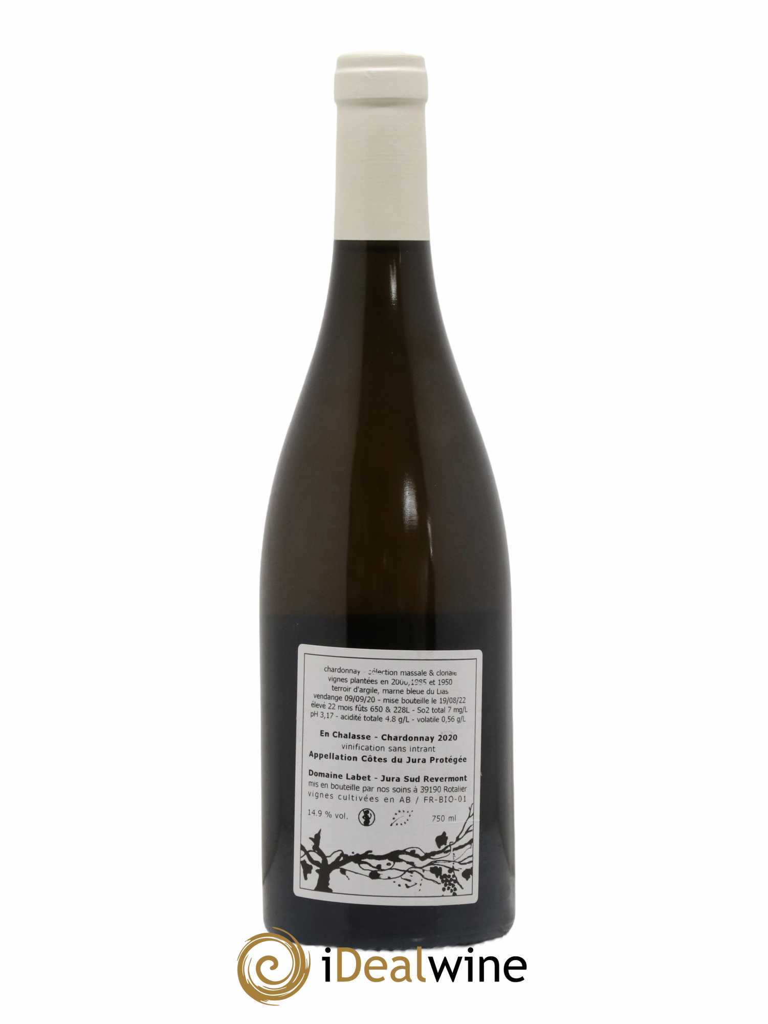 Côtes du Jura Chardonnay En Chalasse Romain - Julien - Charline Labet 2020 - Lot de 1 bouteille - 1