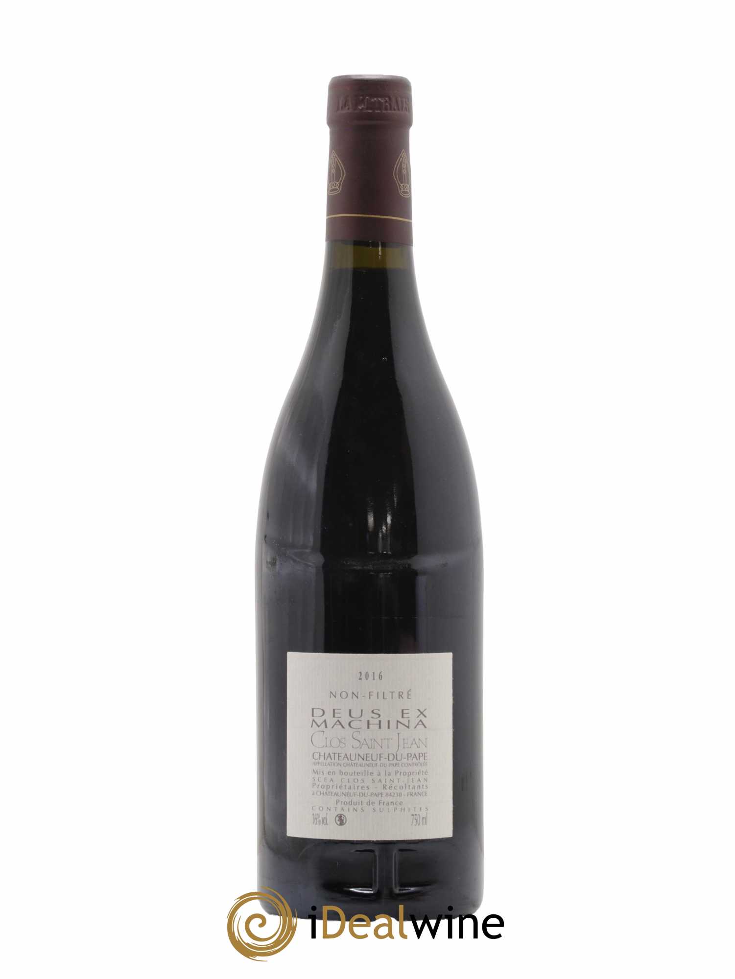 Châteauneuf-du-Pape Clos Saint-Jean Deus Ex Machina Pascal et Vincent Maurel 2016 - Lot de 1 bouteille - 1