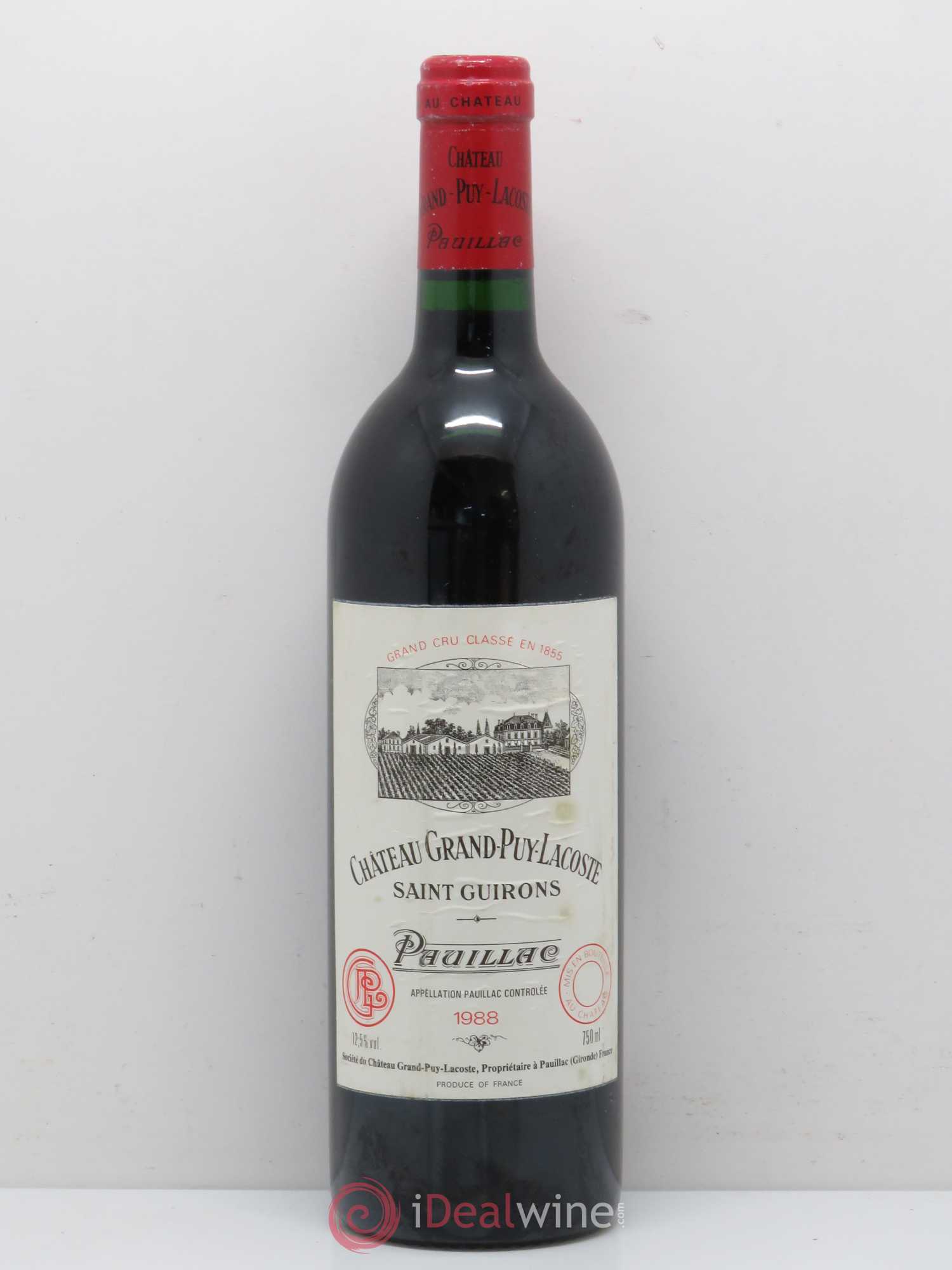 Château Grand Puy Lacoste 5ème Grand Cru Classé 1988 - Lot de 1 bouteille - 0
